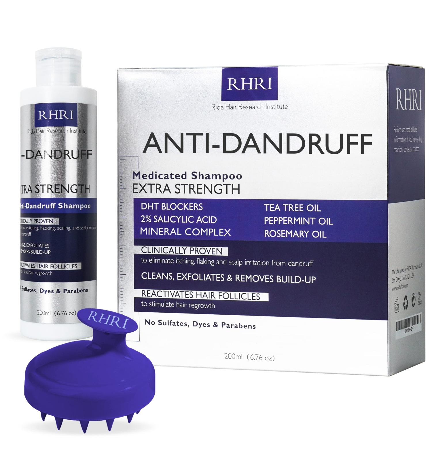 Anti-Dandruff Shampoo Bundle Set - Medicated Treatment for Dry Scalp - Soothes Itchy, Flaky Scalp - Paraben & Sulphate-Free - Massager Brush Included - Buy Online on GoSupps.com