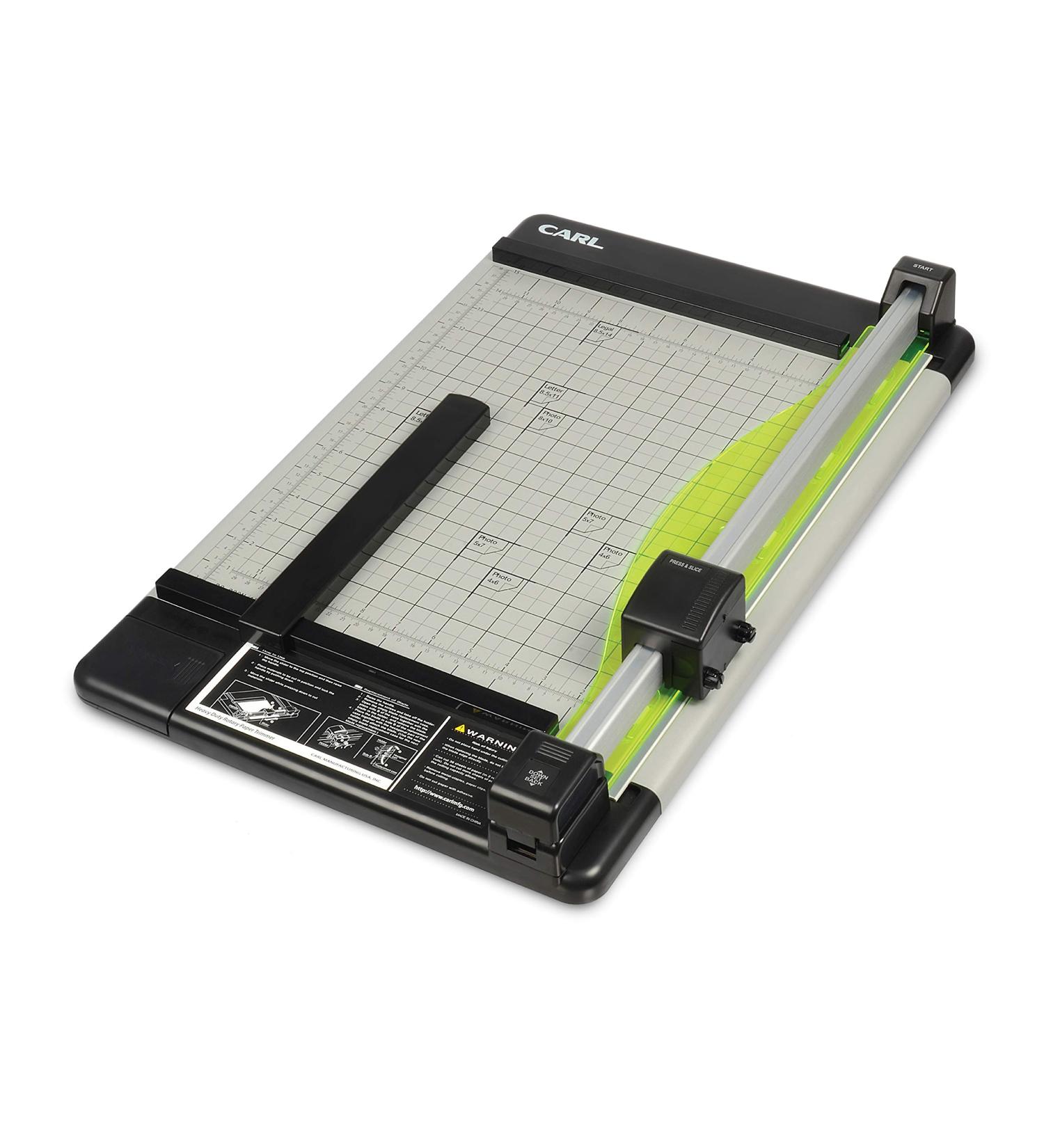 CARL Heavy Duty Rotary Paper Trimmer 15inch - 12220 Black And Silver 15-Inch - Buy Online on GoSupps.com