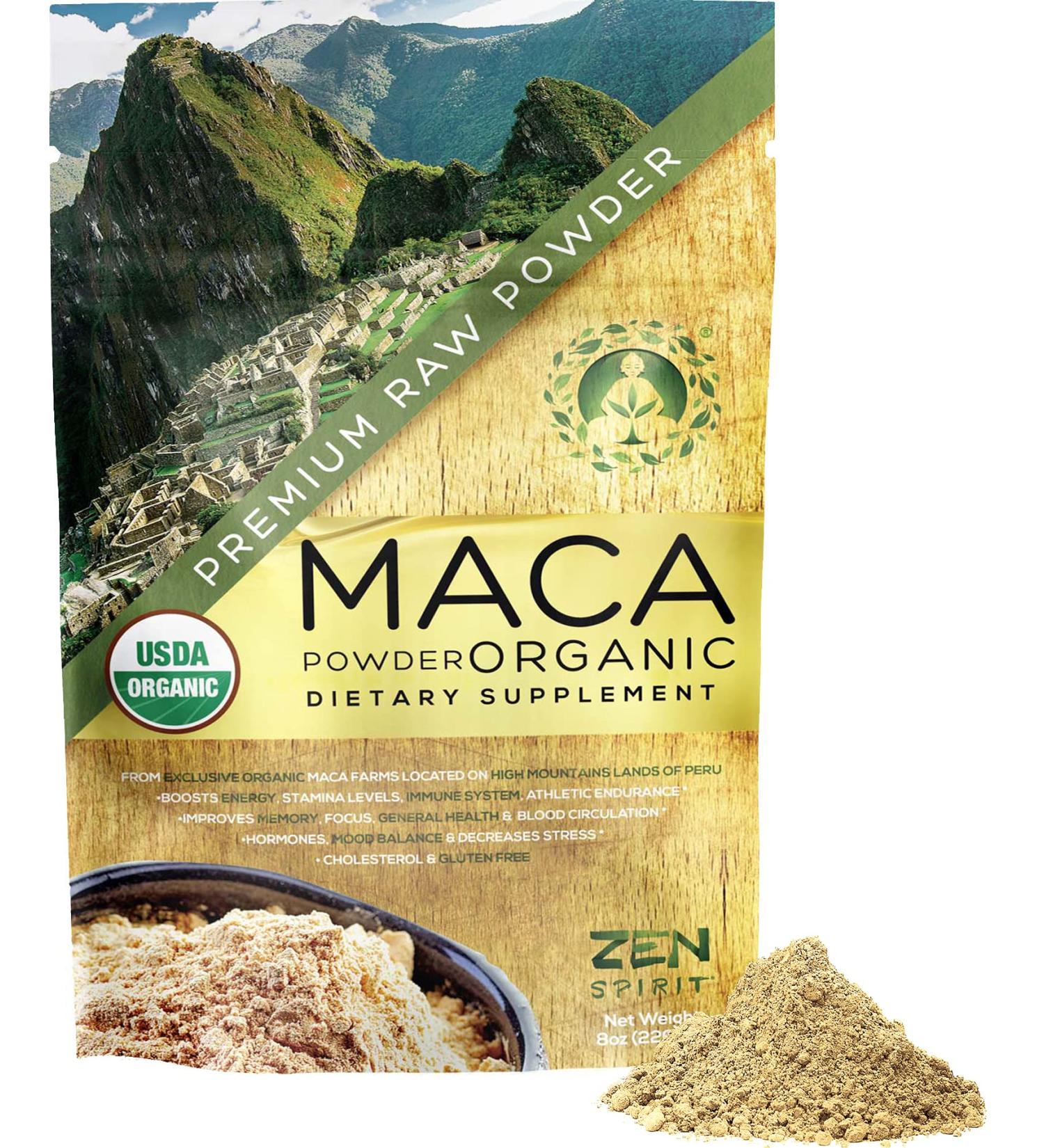 Organic Peruvian Maca Root Powder - 8oz Superfood for Smoothies, Baking & Ice Cream - USDA & Vegan Certified - Buy Online on GoSupps.com