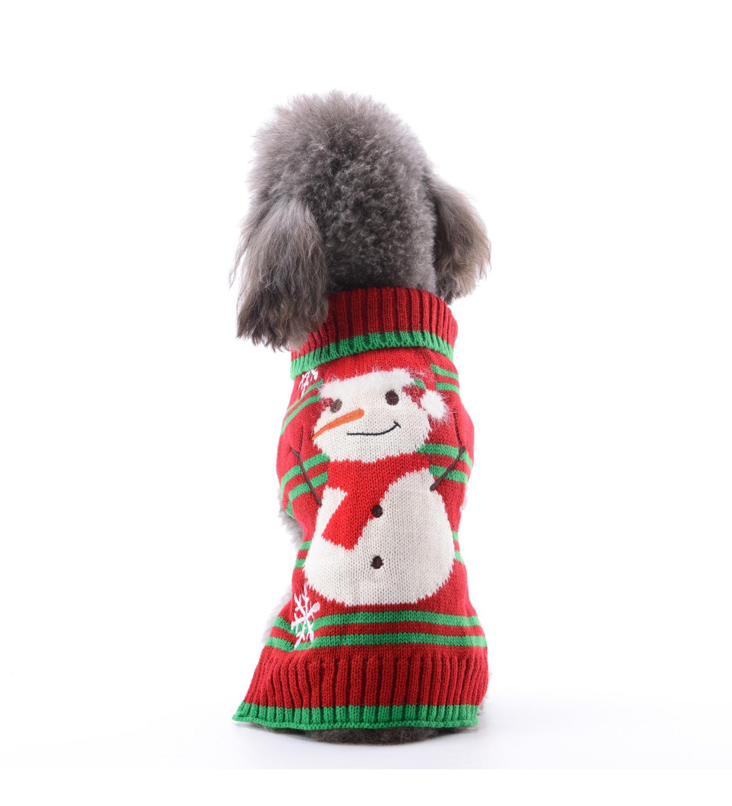 XXS Snowman Dog Costume - Cozy Cotton Sweater for Christmas | Stylish Winter Coat & Holiday Party Gift - Buy Online on GoSupps.com