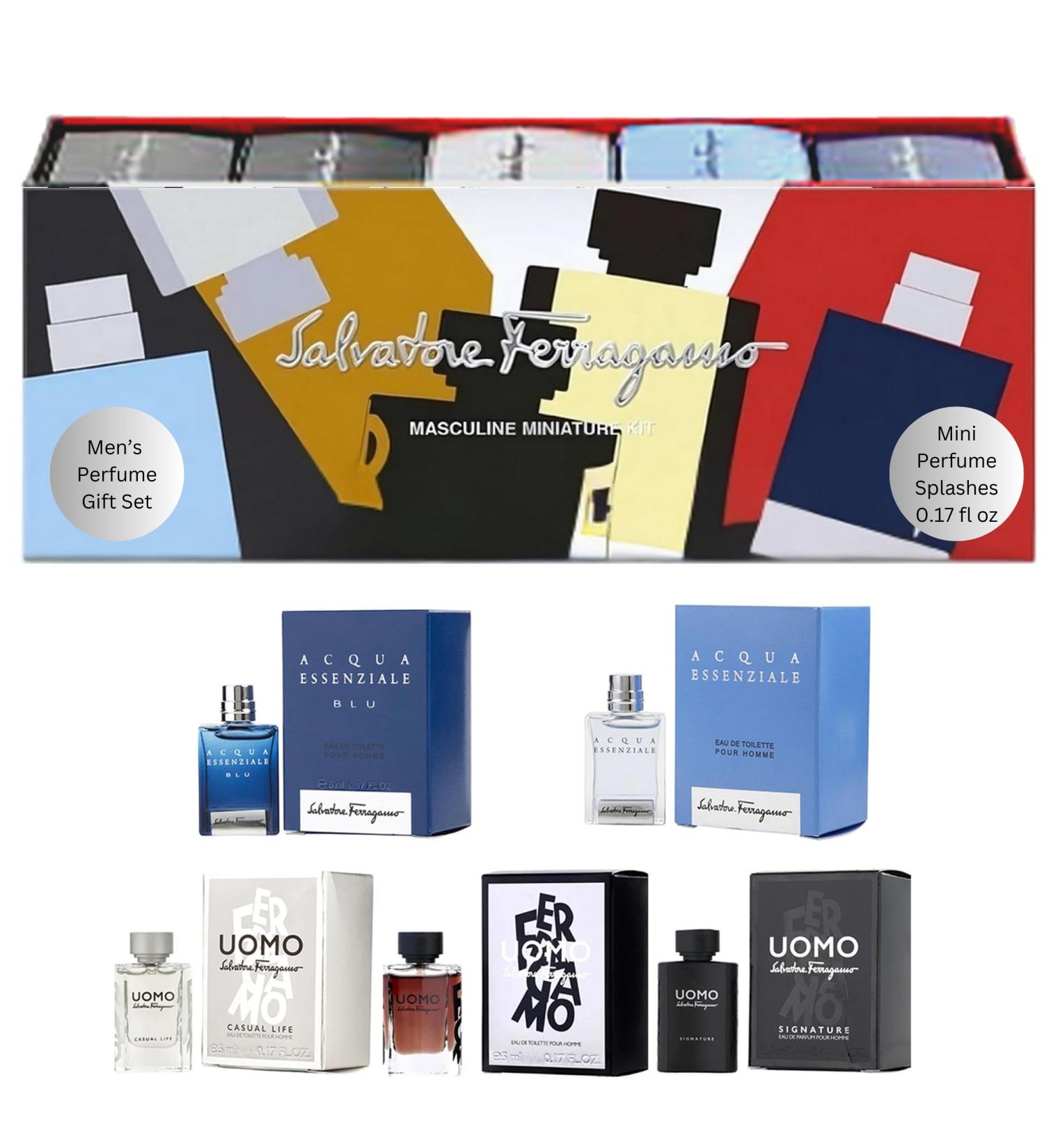 Salvatore Ferragamo Perfume for Men Variety 5 Piece Mini Gift Set - Buy Online on GoSupps.com