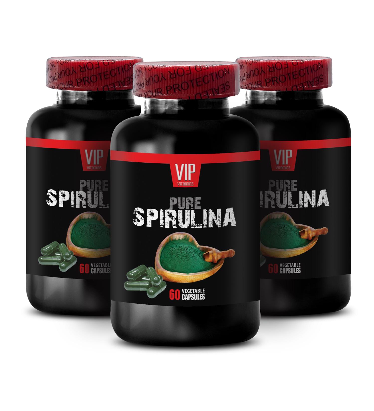 SPIRULINA Capsules - Spirulina Capsules Organic Spirulina Powder B-Vitamin Supplement Green Nutrition Everyday Daily Support Natural Energy Supplement for Natural Support Balanced 3Bot - Buy Online on GoSupps.com