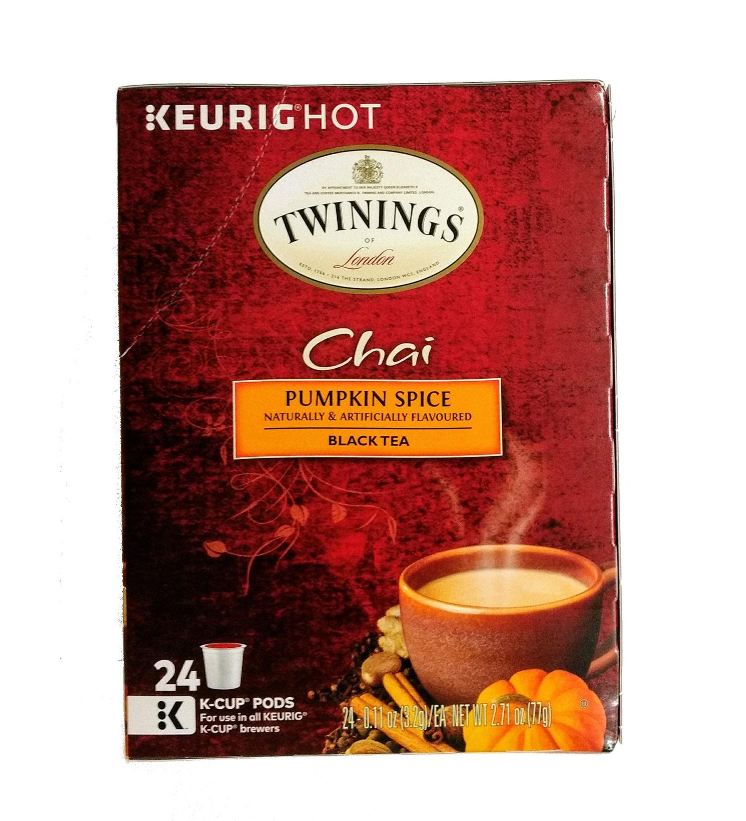 Twinings of London Chai Pumpkin Spice Black Tea K-Cup Pods - 24 Count - Buy Online on GoSupps.com