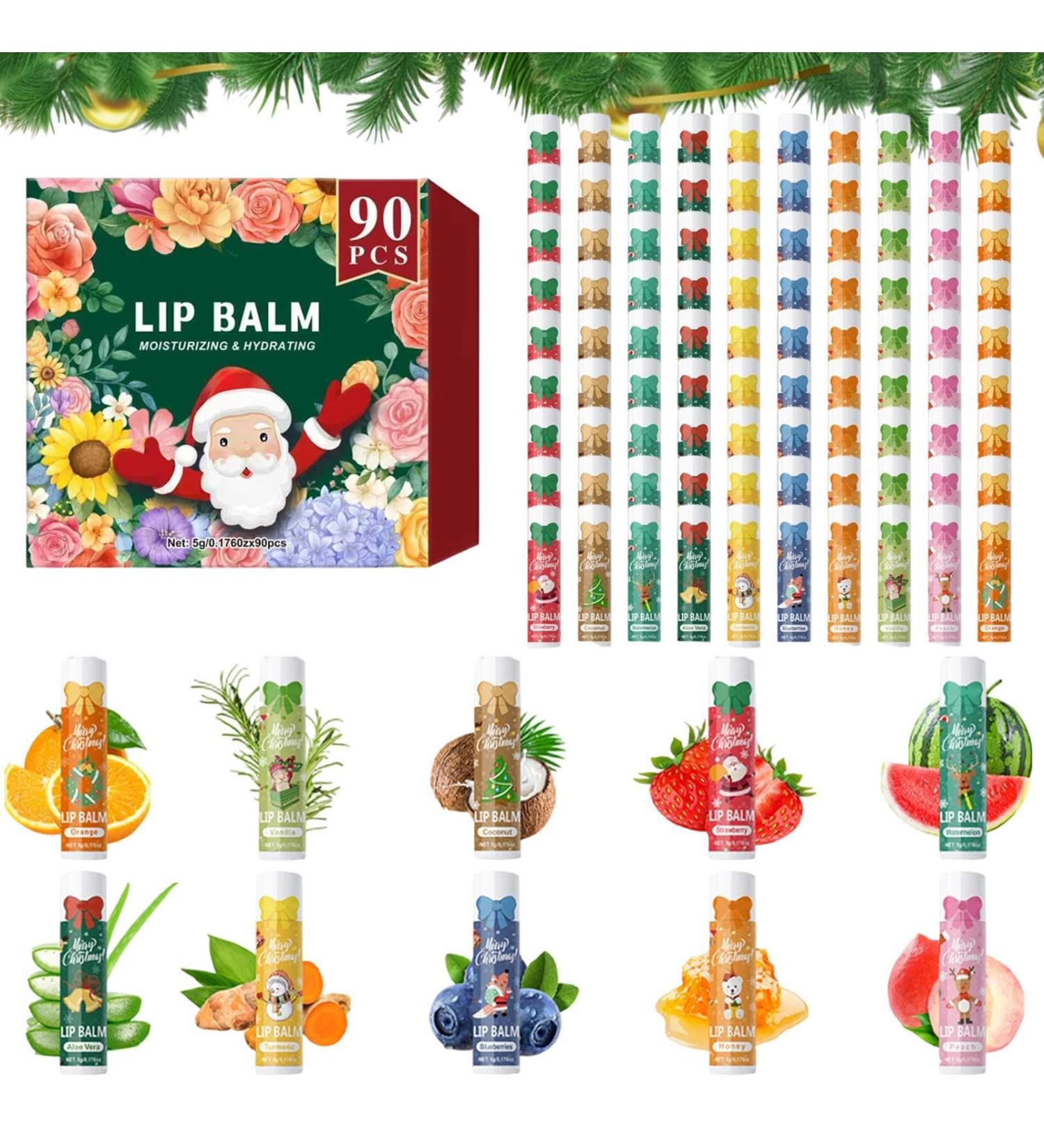 Moisturizing Lip Balm - 90 Softening Sticks Nourishing Lip Balm | For Women and Men Travel Outdoors Work Environment Party Romantic Evening Social Gathering - Buy Online on GoSupps.com