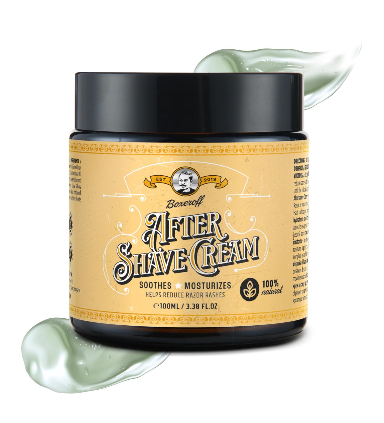 Boxeroff Herren After Shave Cream | Premium Men's Grooming & Natural Beard Oil | Deodorant & Shower Gel | Ideal Valentine's Day Gifts for Men - Buy Online on GoSupps.com