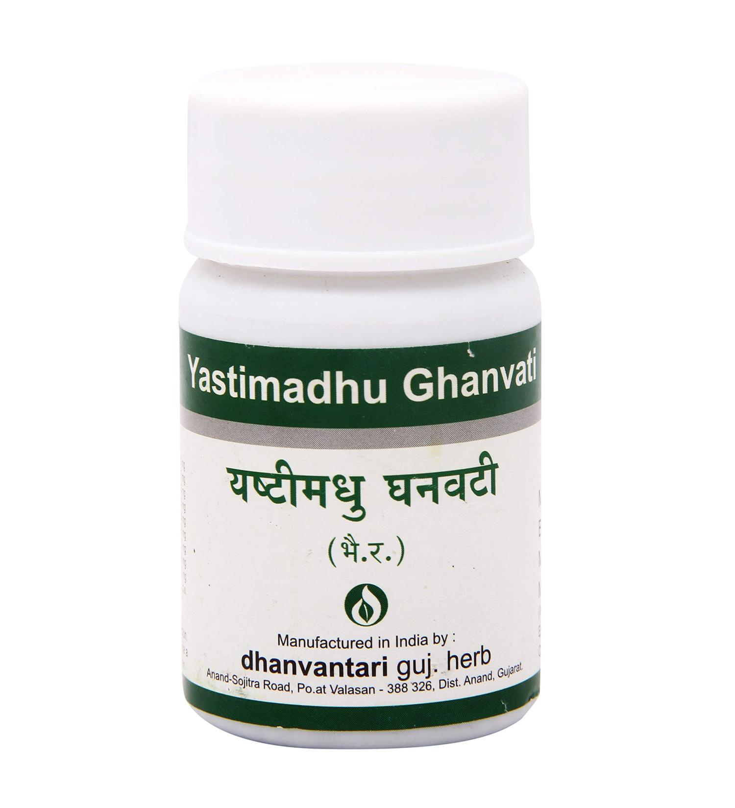 Dhanvantari Yastimadhu Ghanvati - 60 Tablets (Pack of 4)
