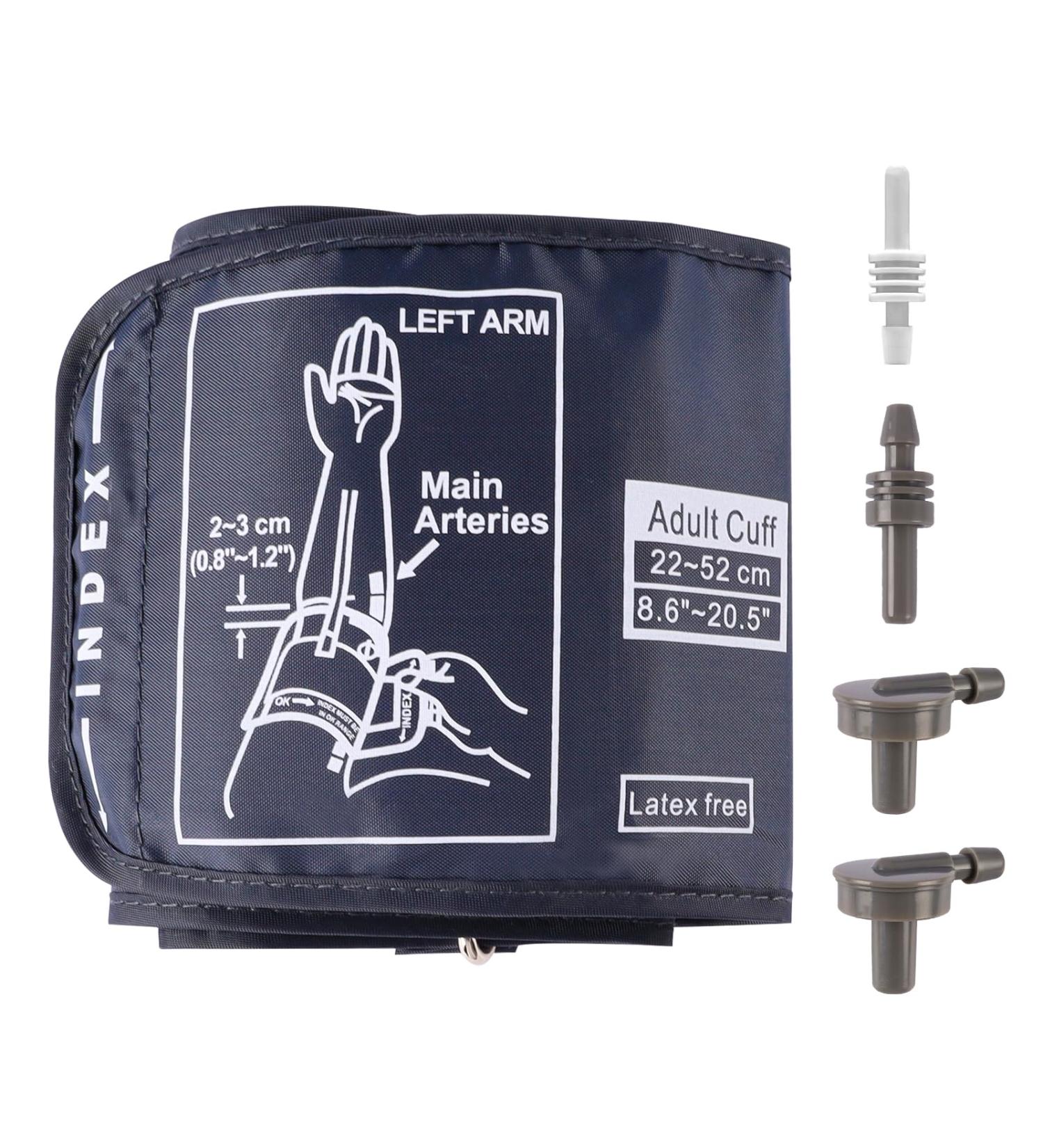 ECLIPSEGUARD Extra Large Blood Pressure Cuff Replacement - 22-52cm Compatible with Most Meters Includes 4 Extra Joints - XL Dark Gray - Buy Online on GoSupps.com