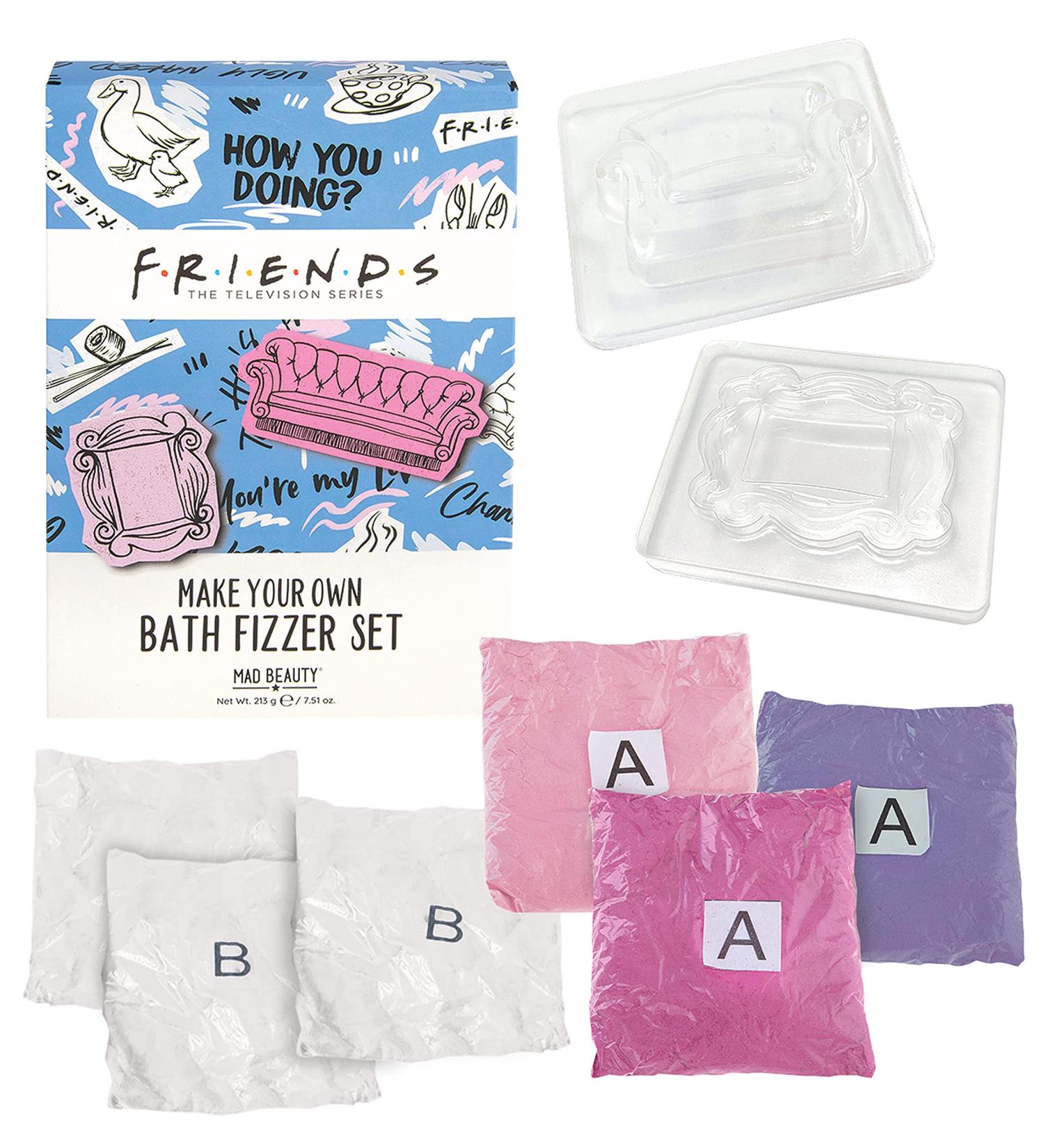 DIY Friends Bath Fizzers - Coconut, Pomegranate, Raspberry Scented Salts for Glowing Skin | Body Care Kit for Relaxation and Unwinding - Buy Online on GoSupps.com