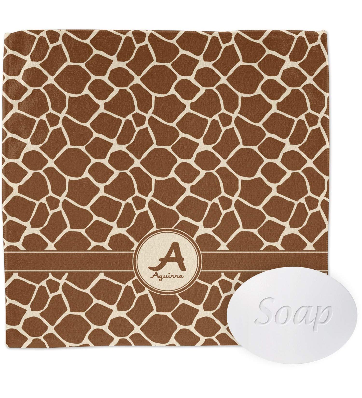 YouCustomizeIt Personalized Giraffe Print Washcloth