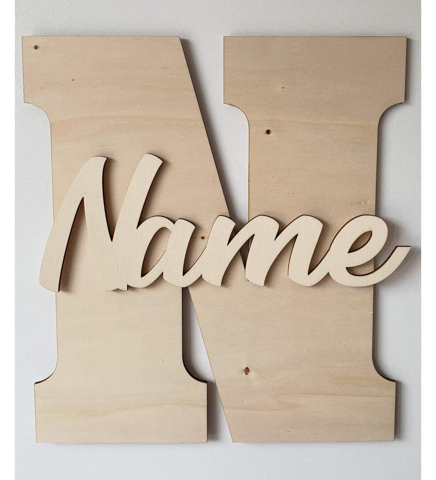 Custom name capital letter wooden letter baby name nursery door wall decoration child sign