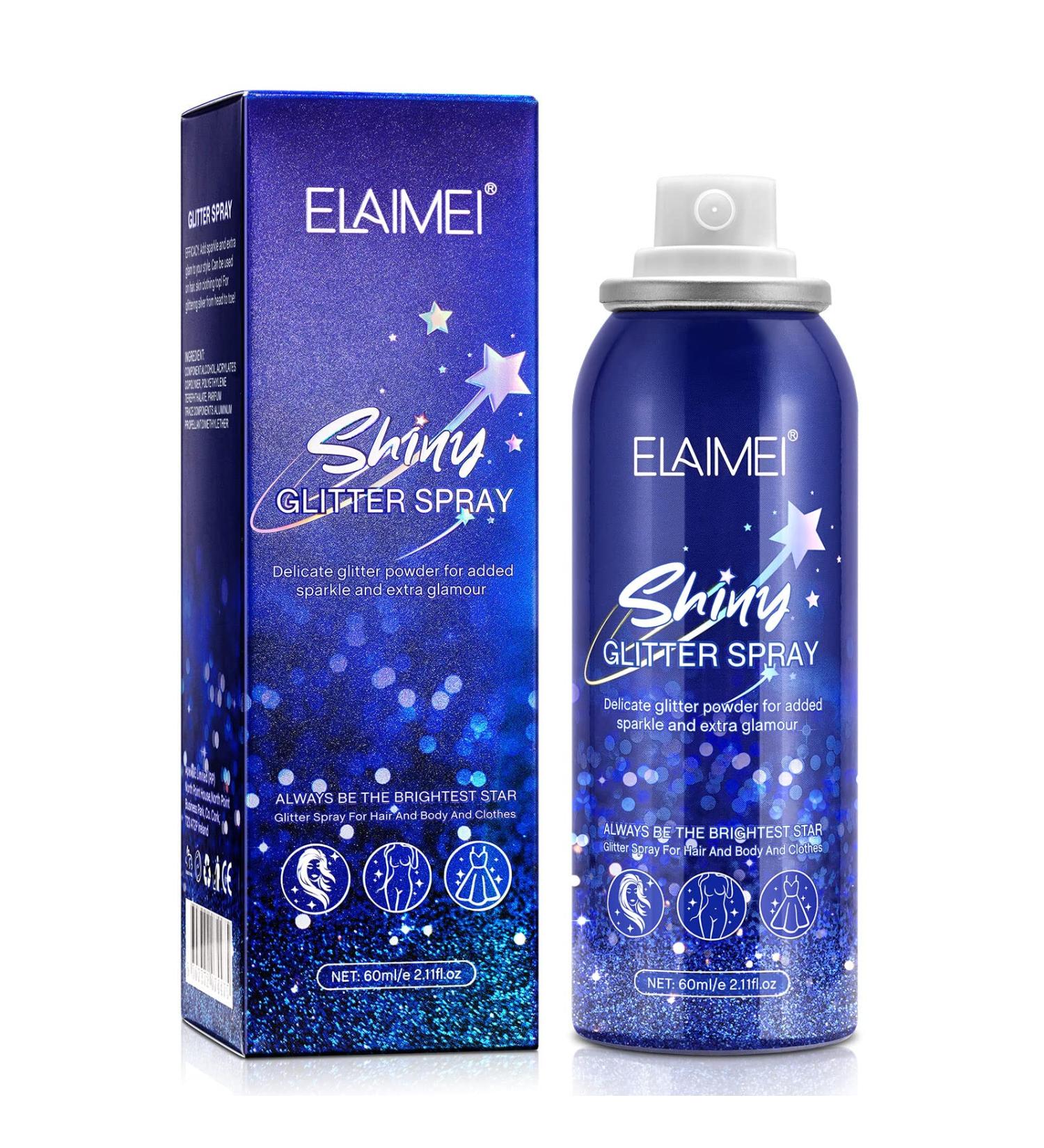 Shiny Glitter Body Spray - Quick-Drying Waterproof Highlighter for Skin, Face, Hair & Clothing (2.11 oz) - Buy Online on GoSupps.com