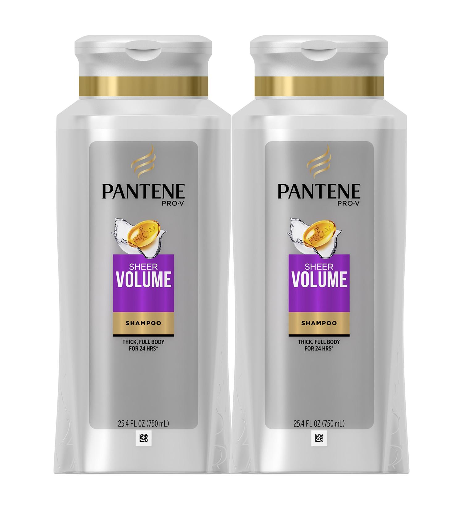 Pantene Shampoo Pro-V Sheer Volume for Fine Hair 25.4 fl oz Twin Pack
