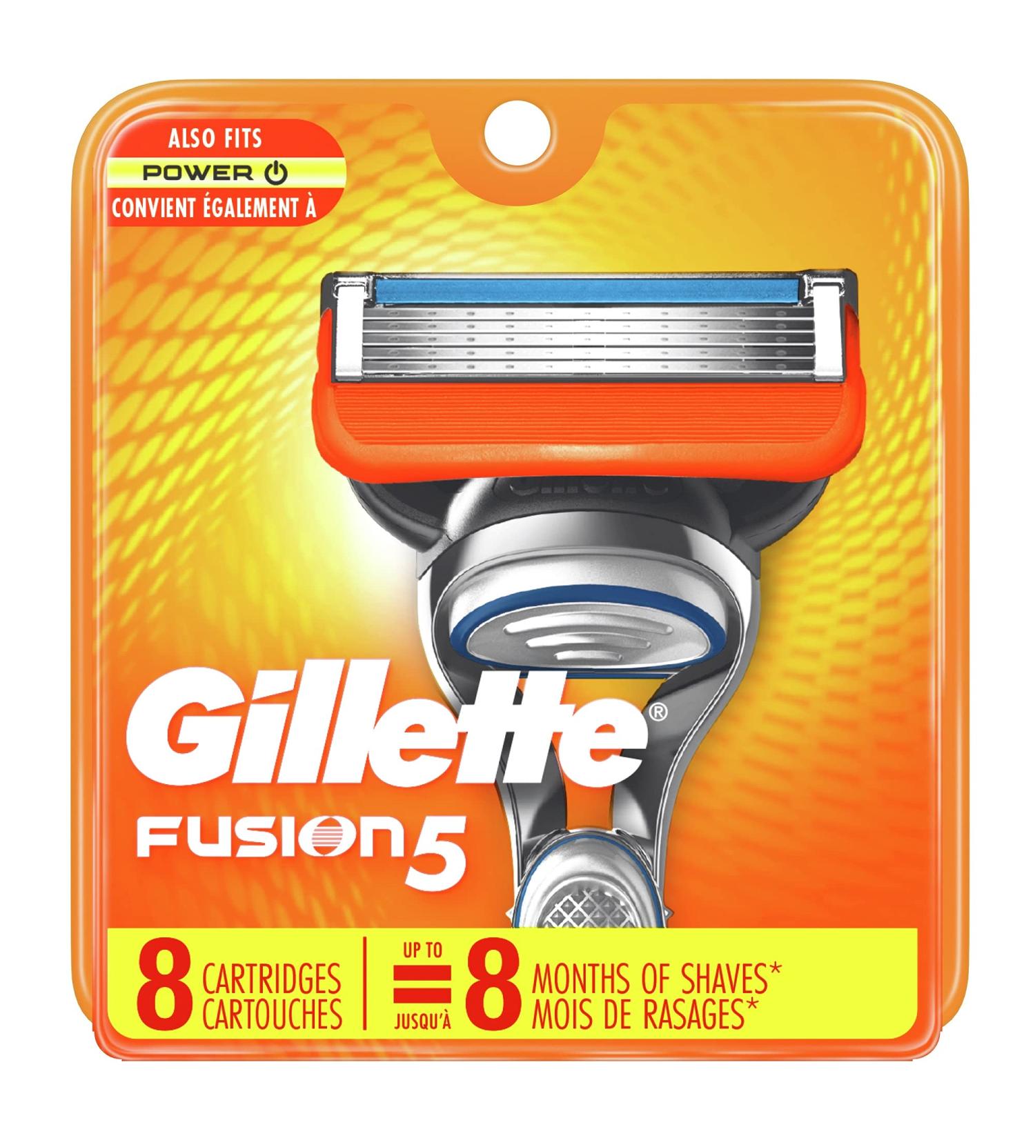 Gillette Fusion5 Men's Razor Blades 8 Blade Refills - Buy Online on GoSupps.com