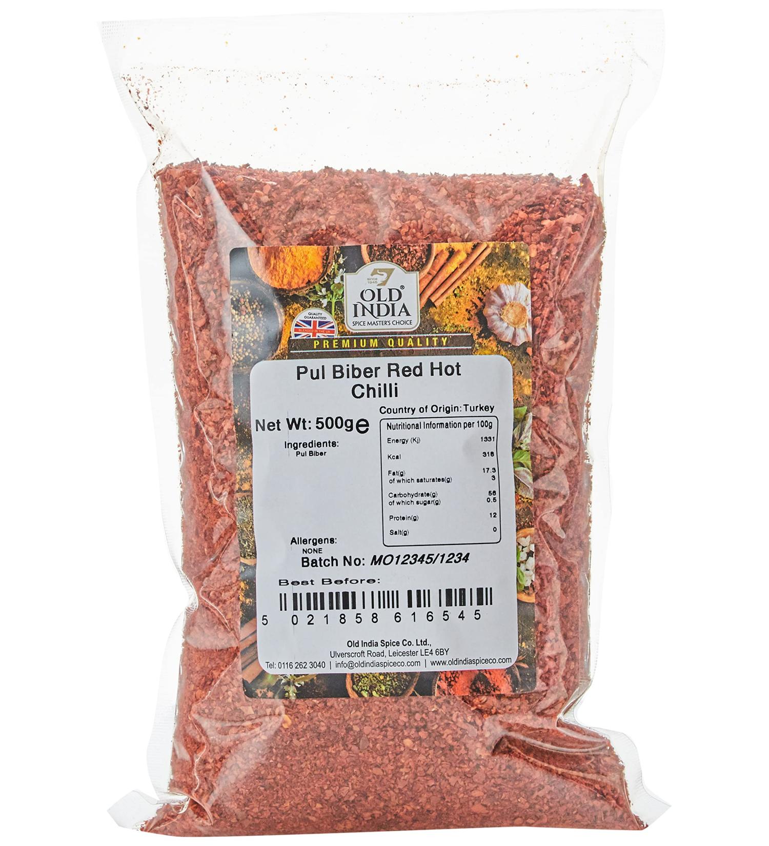 Old India Pul Biber Red Hot Chilli 500g - Premium Quality Spice for Authentic Flavors - Buy Online on GoSupps.com