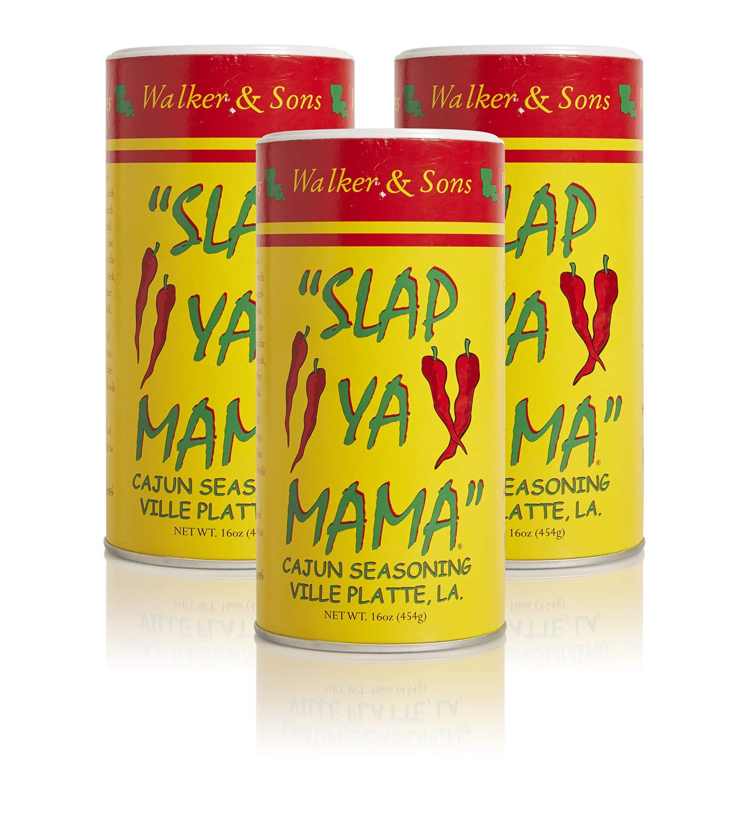 SLAP YA MAMA Cajun Seasoning - Original Blend - MSG Free & Kosher - 16oz Canisters - Pack of 3 - Buy Online on GoSupps.com
