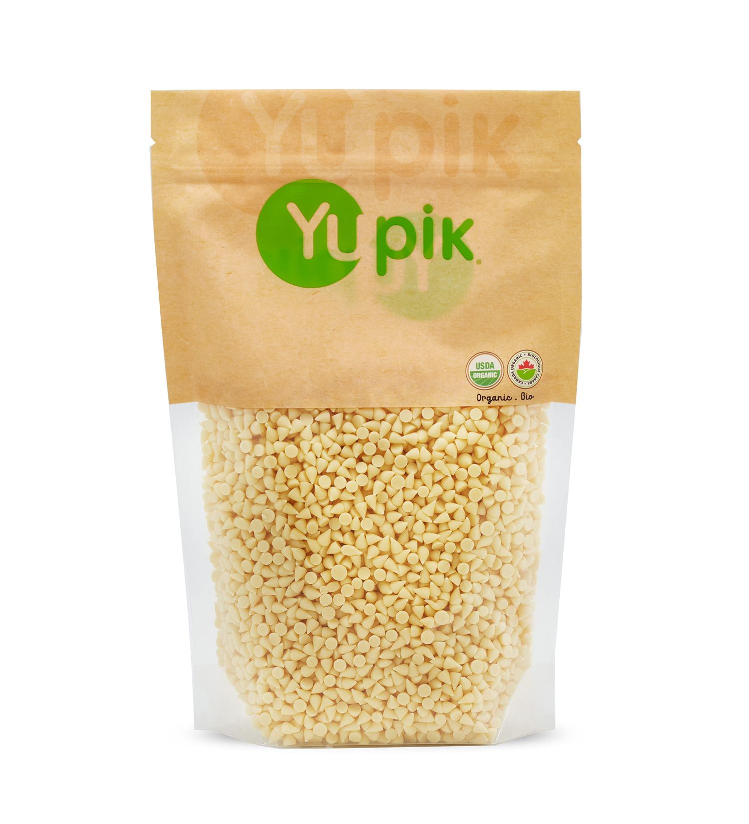 Yupik ORGANIC WHITE CHIPS 45% COCOA BUTTER VEGAN- 500G Gluten-free Vegan Non-GMO - Buy Online on GoSupps.com