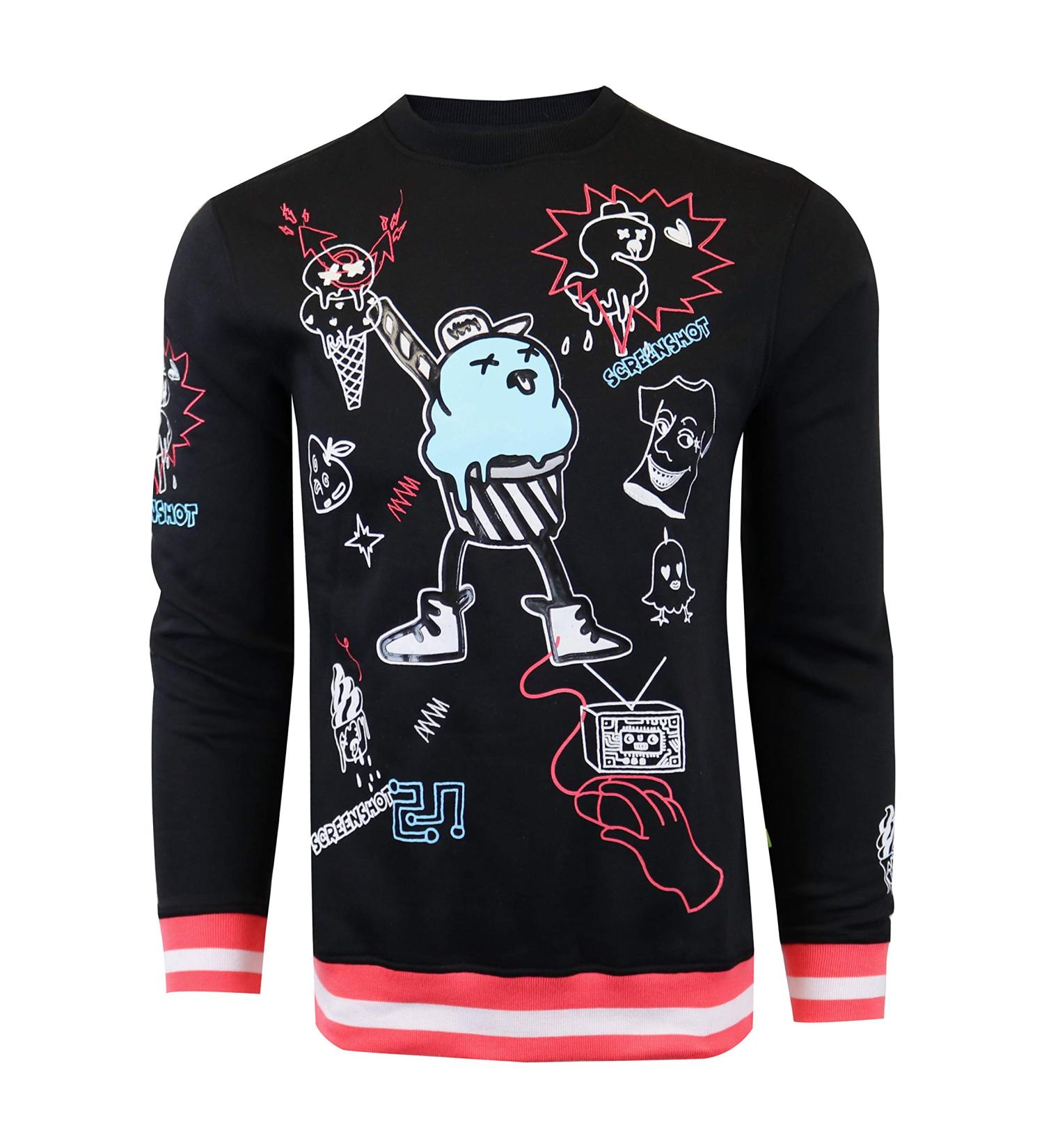 Screenshotbrand Men's Urban Hip Hop Premium Fleece Sweatshirt - Medium - Buy Online on GoSupps.com