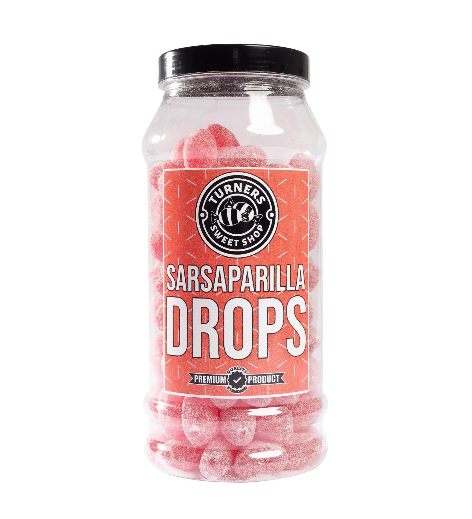 Sarsaparilla Drops - 630g by Turners Sweet Shop Traditional Retro Gift Jar Classic Original Pick & Mix Sweets Quality Confectionary Fantastic Gifts for Him Her or Them