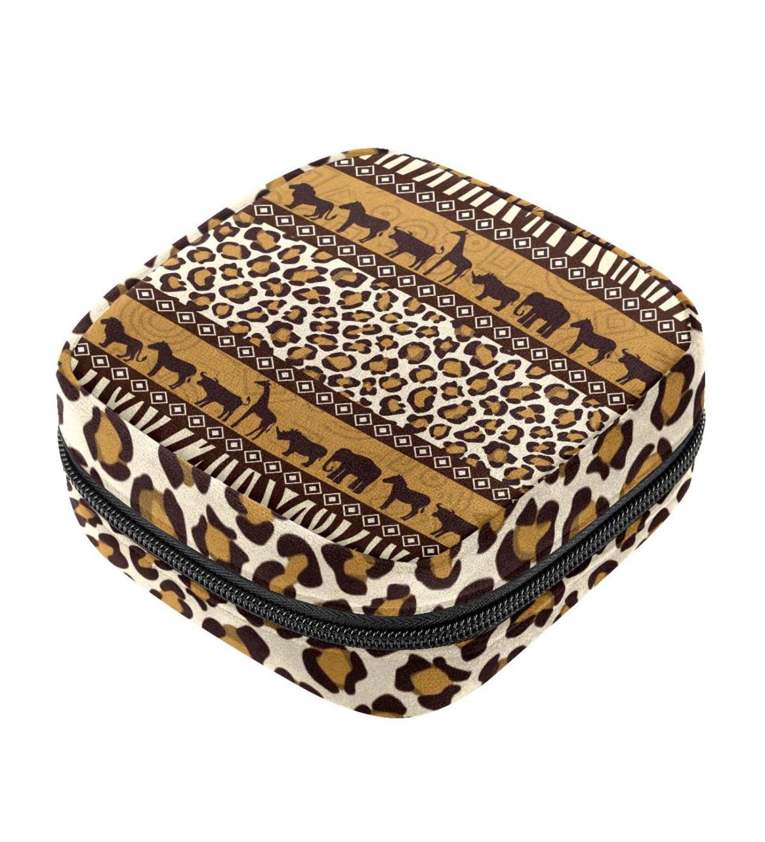 Shop Stylish Storage Bags for Women's Bandages | African Animal Skin Patterns | Menstrual Cup & Period Essentials - Buy Online on GoSupps.com
