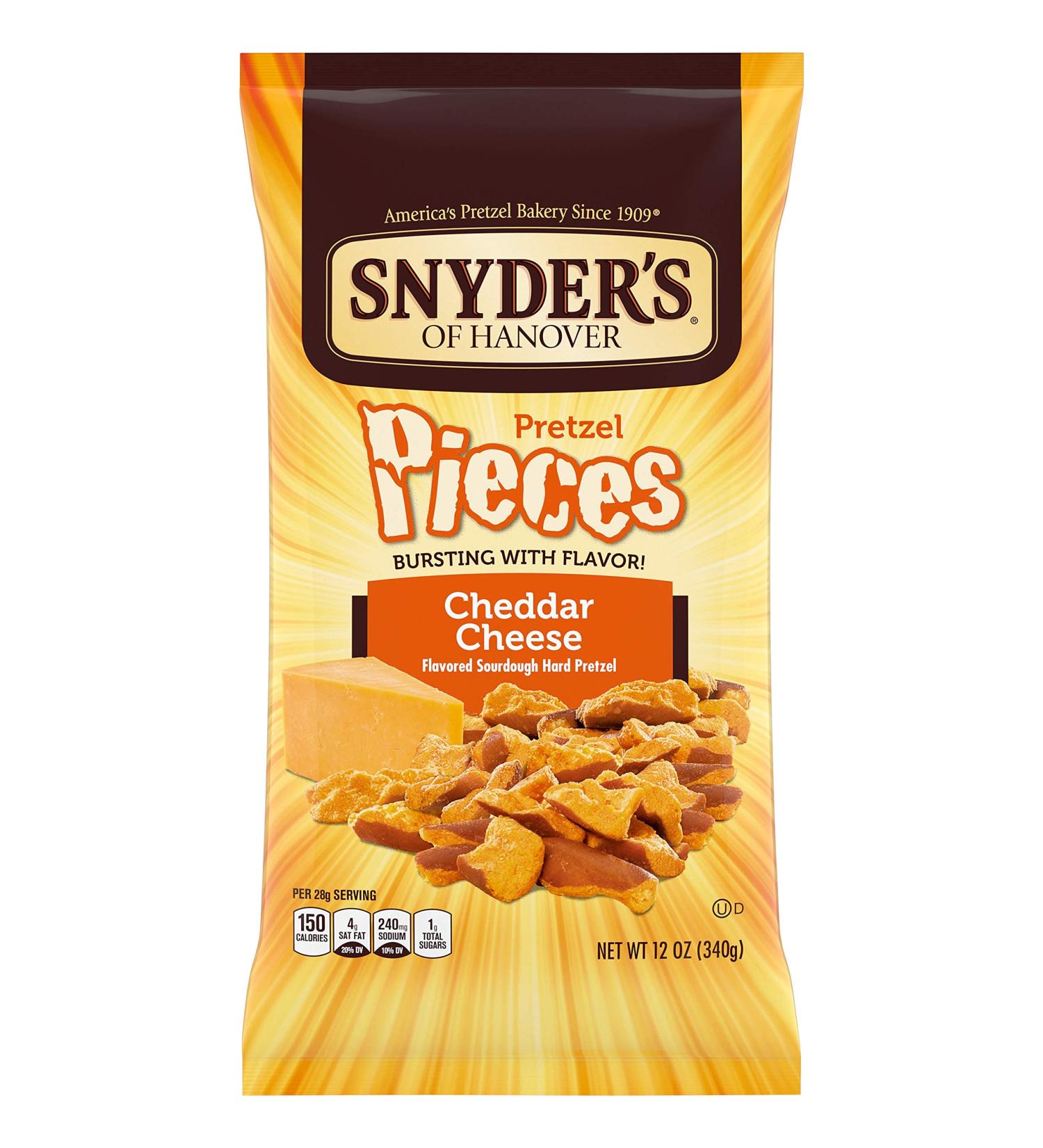 Snyder's of Hanover, Cheddar Cheese Pretzel Pieces, 12oz Bag (Pack of 3) - 4 SET .4 SET - 12 Ounce