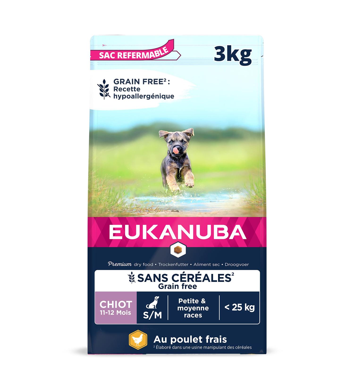 Eukanuba Dog Grain Free Puppy S/M Chicken 3 kg - Buy Online on GoSupps.com