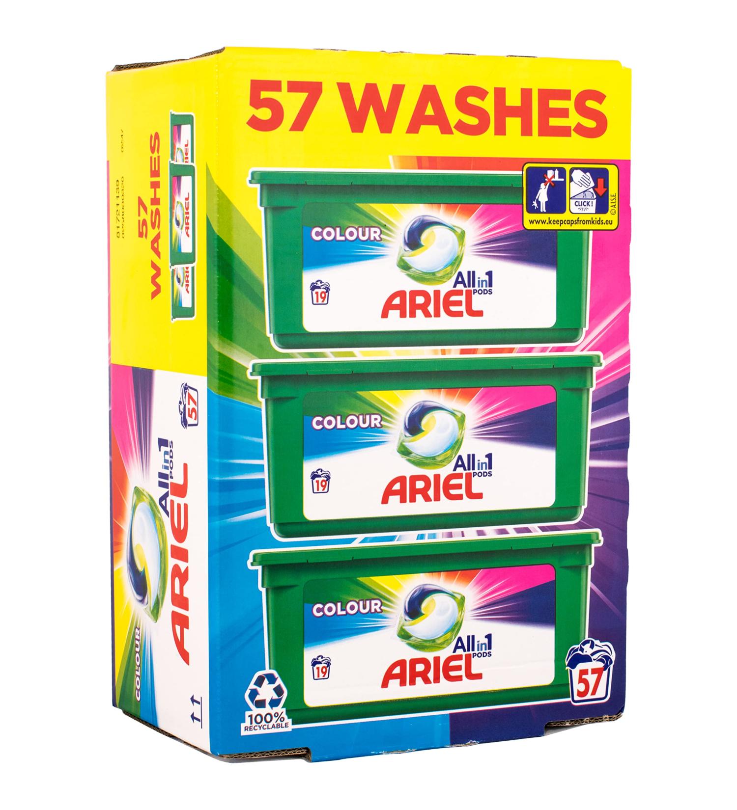 Ariel All in 1 Liquid Detergent Pods 58's Colours
