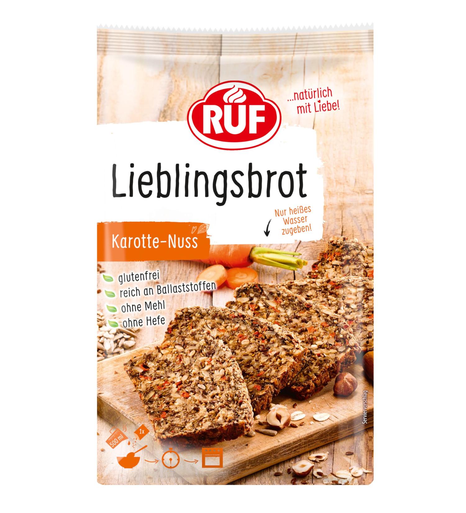 Gluten-Free Carrot Nut Bread Mix | Vegan & Yeast-Free | 600g - Bake Like a Pro! - Buy Online on GoSupps.com