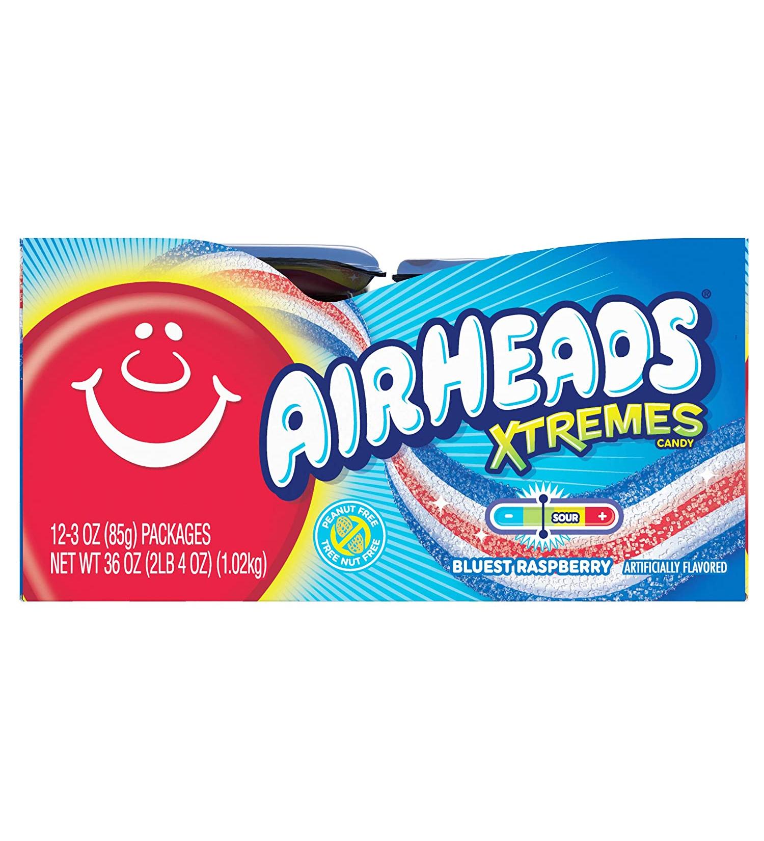 Airheads Candy Xtremes Belts Blue Raspberry Flavor - 3 oz (Pack of 12) - Buy Online on GoSupps.com