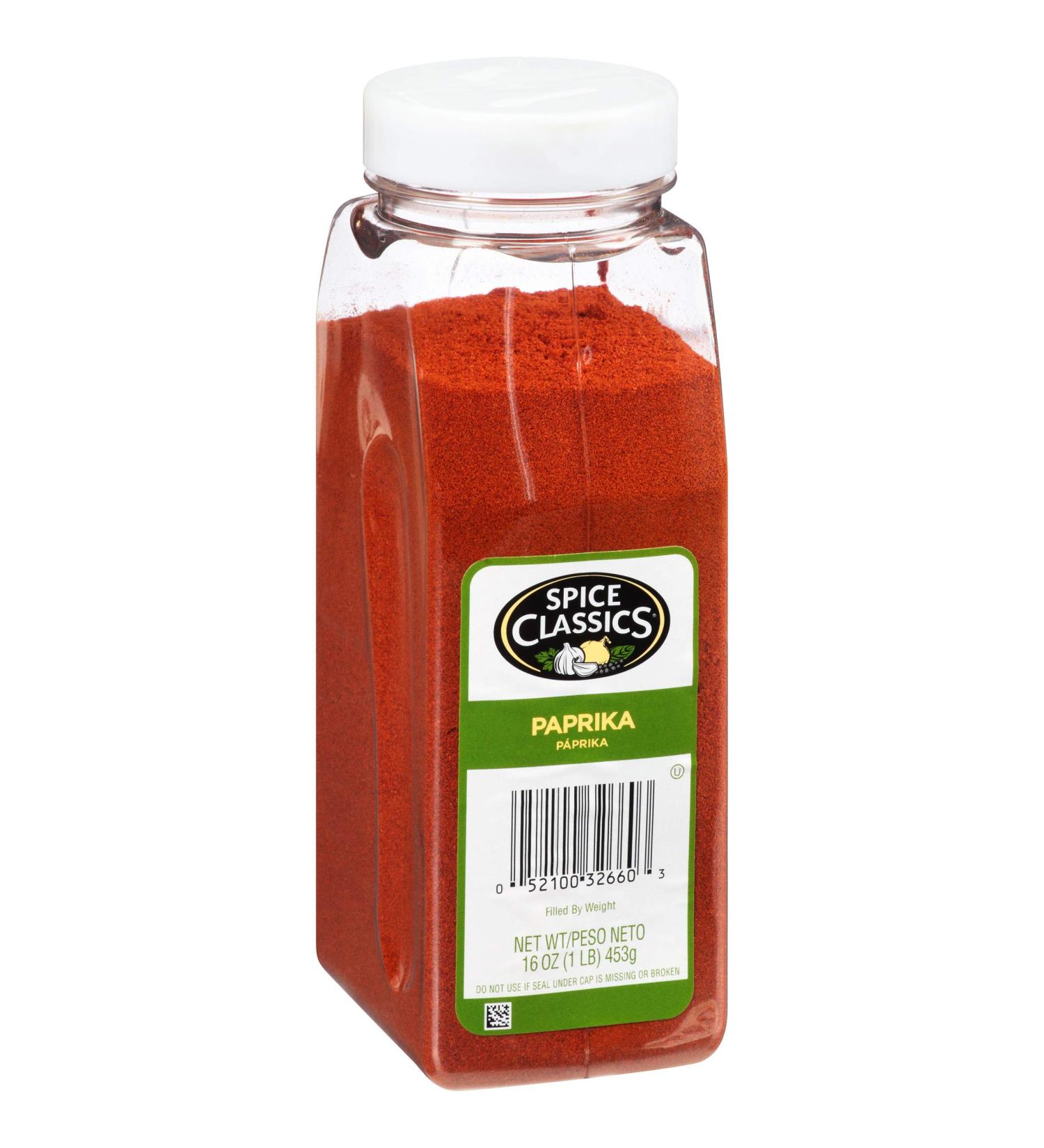 Spice Classics Paprika 16 oz - 1 Pound - Premium Quality for Flavorful Dishes [1 Pack] - Buy Online on GoSupps.com