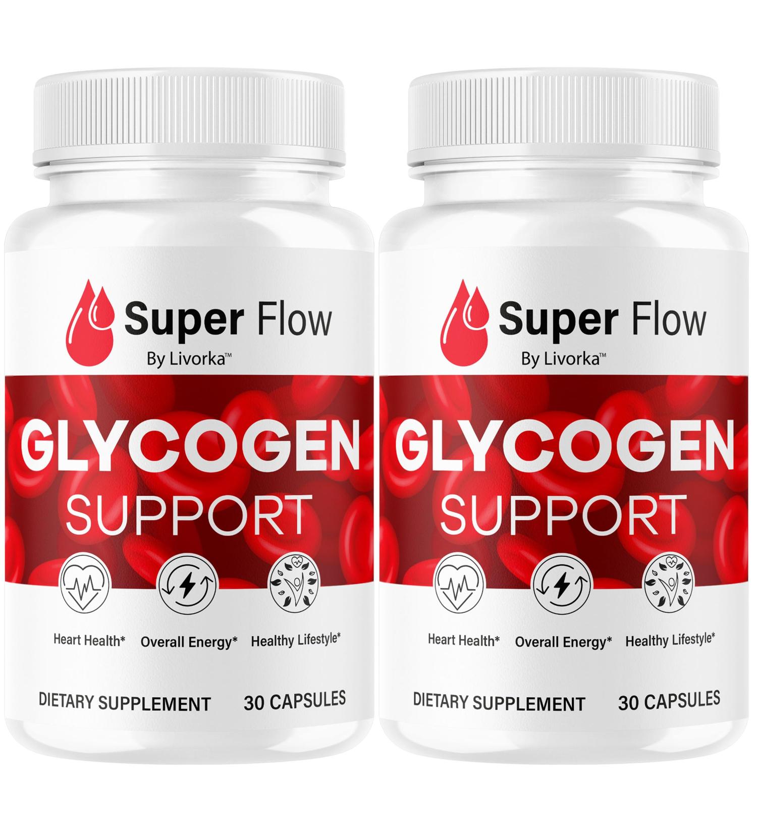 (2 Pack) Super Flow Glycogen - SuperFlow Glycogen Support Capsules Super Flow Glycogen Support Super Flow Official SupperFlow Glycogen Support Super Flow Glyco Optimizer 60 Capsules for 2 Months - Buy Online on GoSupps.com