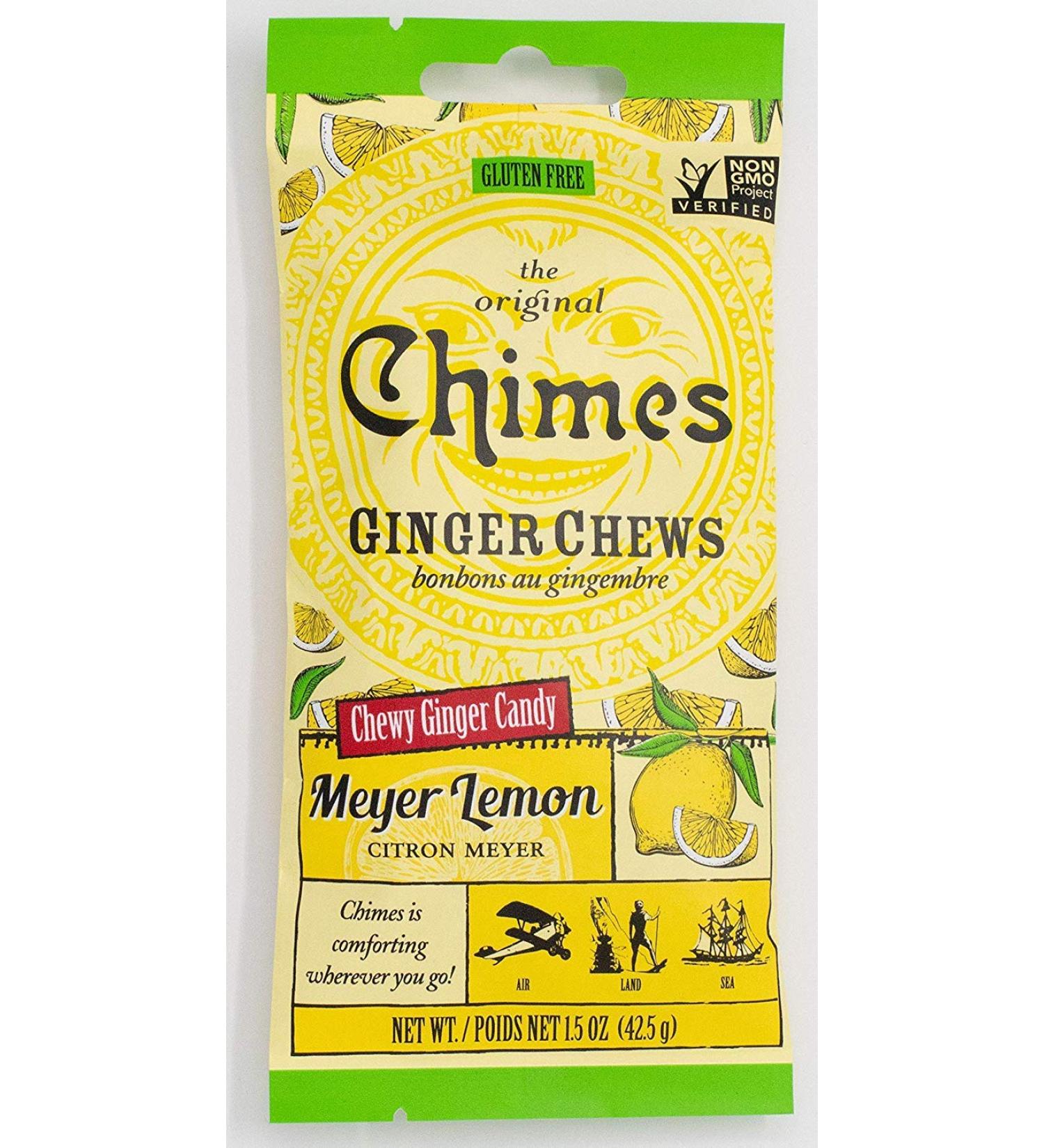 CHIMES Ginger Chews Meyer Lemon, 42.5 GR