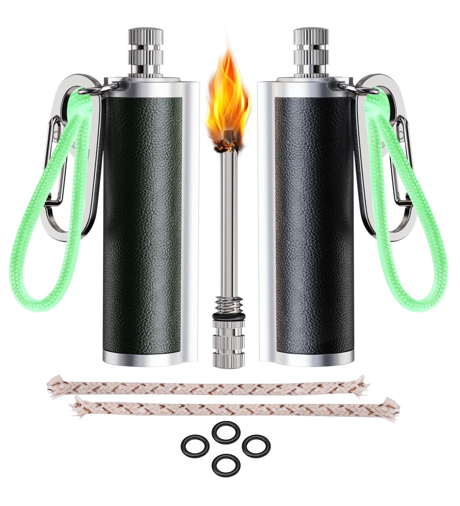 Dreambay Permanent Match Fire Starter 2 Pack with Carabiner | Waterproof Flint Match Keychain EDC | Glow in The Dark Paracord | O-Ring | Survival Lighter | (Pack of 1) - Buy Online on GoSupps.com