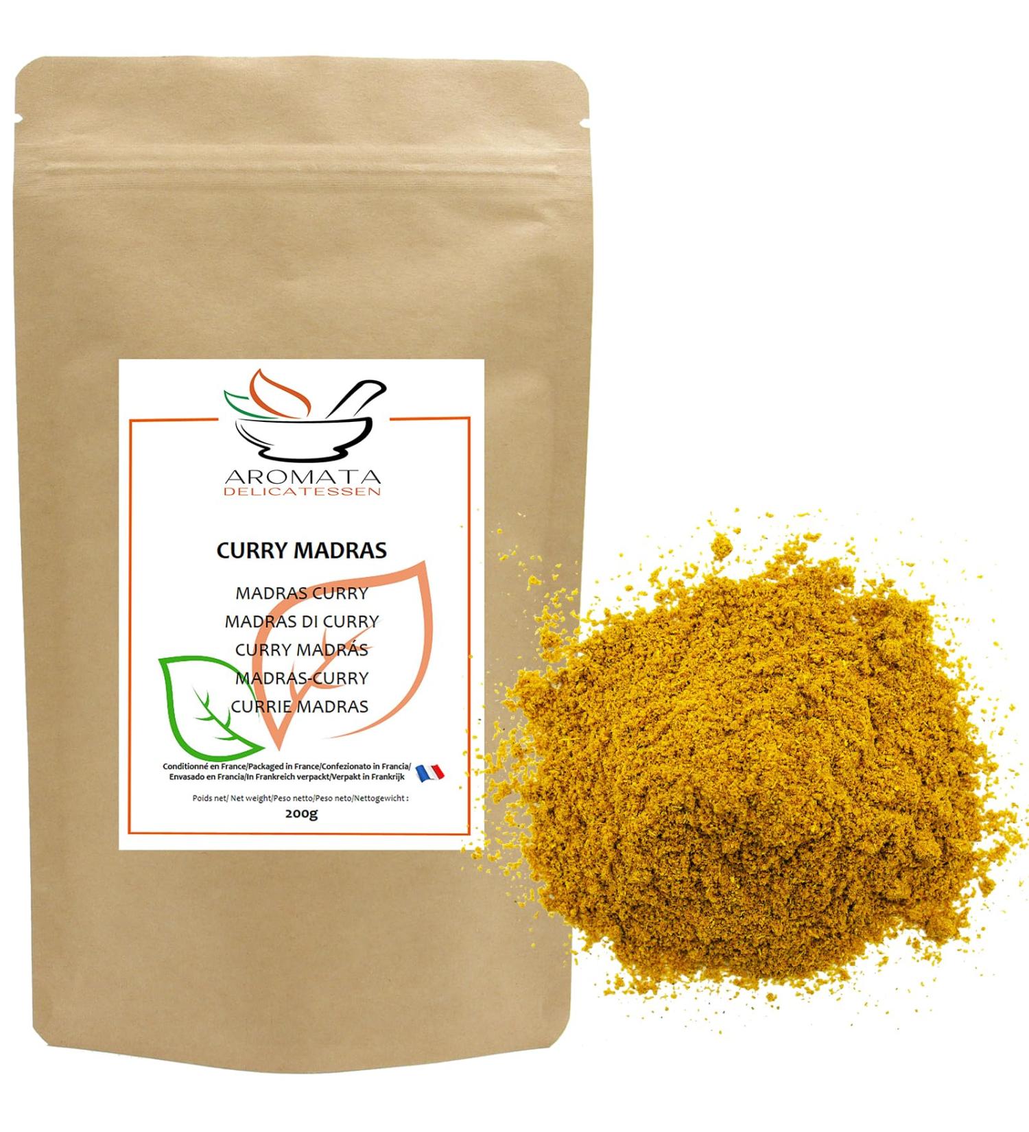 AROMATA - Curry Madras poudre Origine Inde - 200gr - Buy Online on GoSupps.com