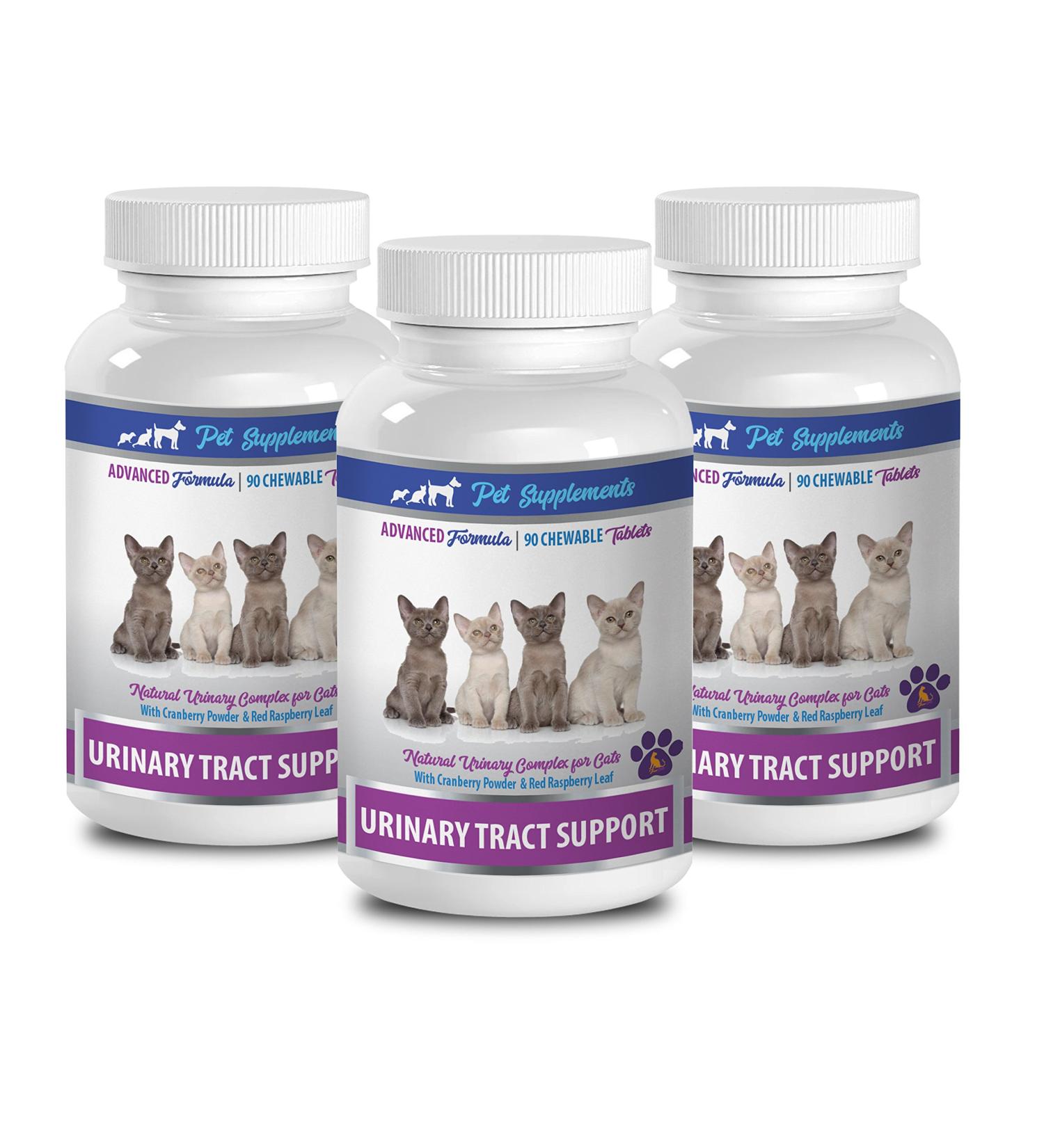 Premium Urinary Tract Infection Support for Cats - 3 Bottles of Chews (270 Treats) - Advanced UTI Relief & Prevention - Buy Online on GoSupps.com
