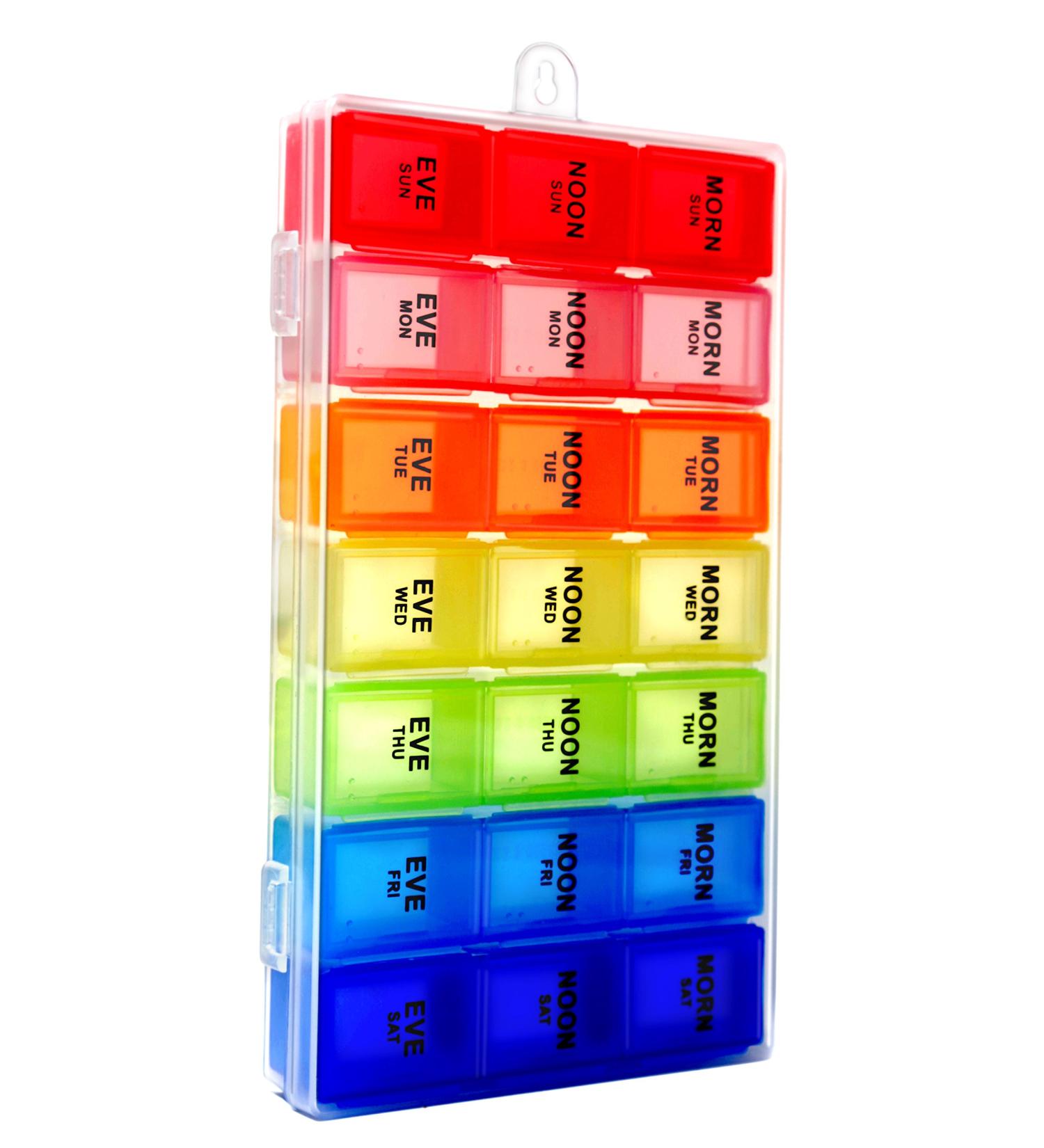 Weekly 3 Compartment Pill Organizer | CoCo Island Medicine & Vitamin Storage - International Shipping - Buy Online on GoSupps.com