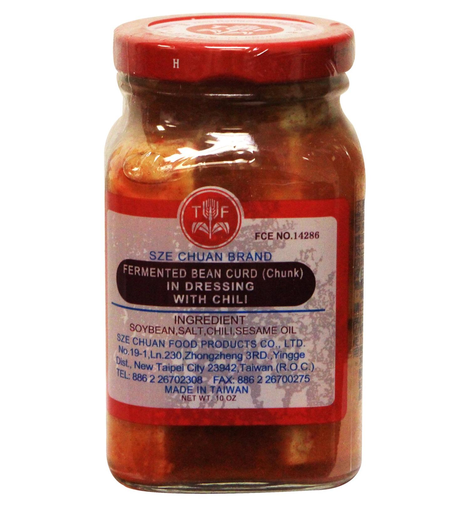 Szechuan Fermented Beancurd Tofu Spicy 10oz 10 Ounce (Pack of 1)