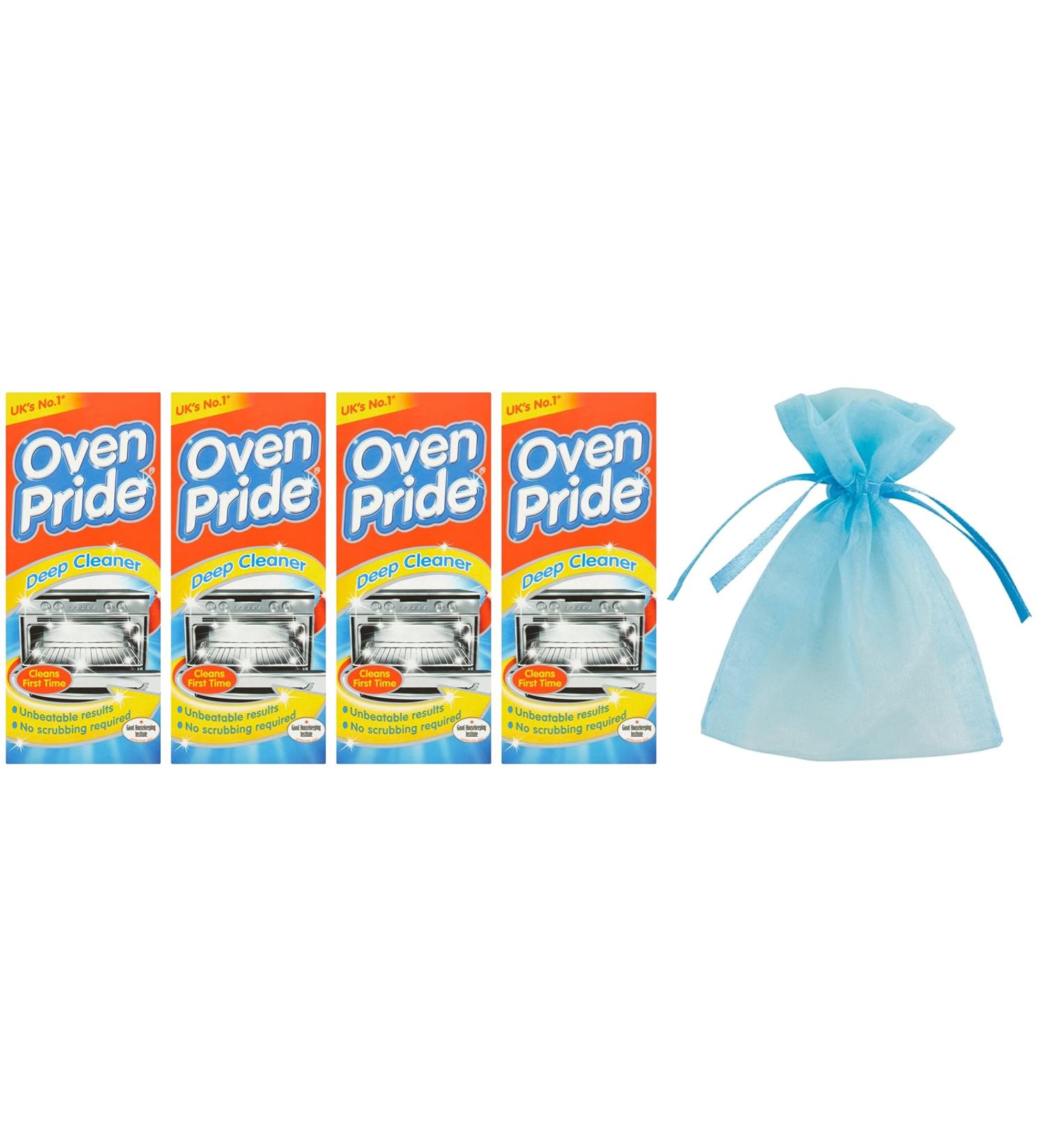 Oven Pride Deep Cleaner Oven Kit 500ml 4Pk + Our Gift for You: Organza Bag Size: 9 x 7 x 0.1cm - Buy Online on GoSupps.com