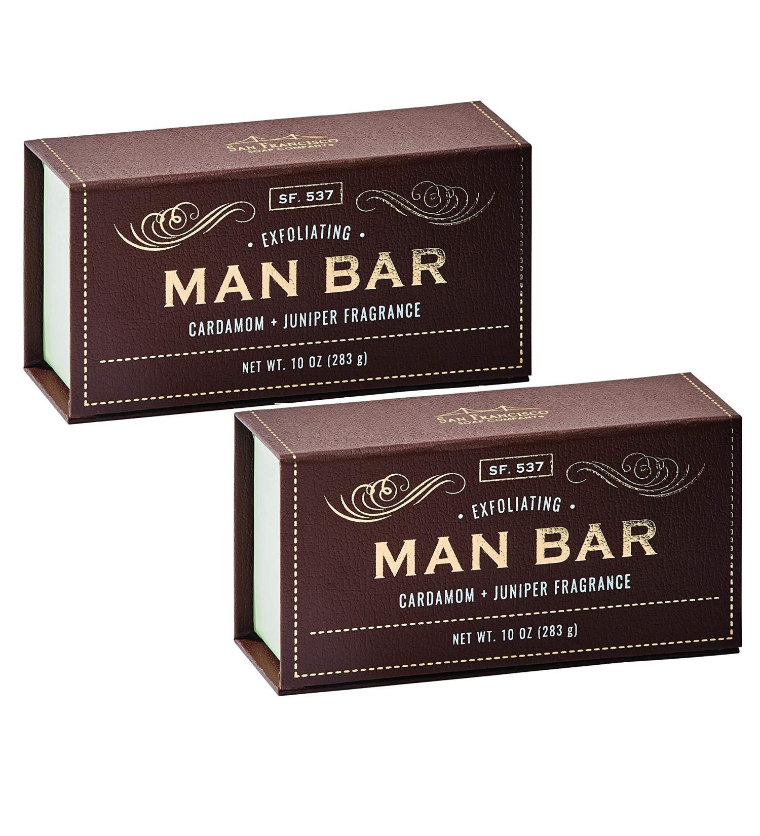 San Francisco Soap Company Man Bar 10 oz. Soap Bar - Cardamom & Juniper (2-Pack) Cardamom & Juniper 10 Ounce (Pack of 2)