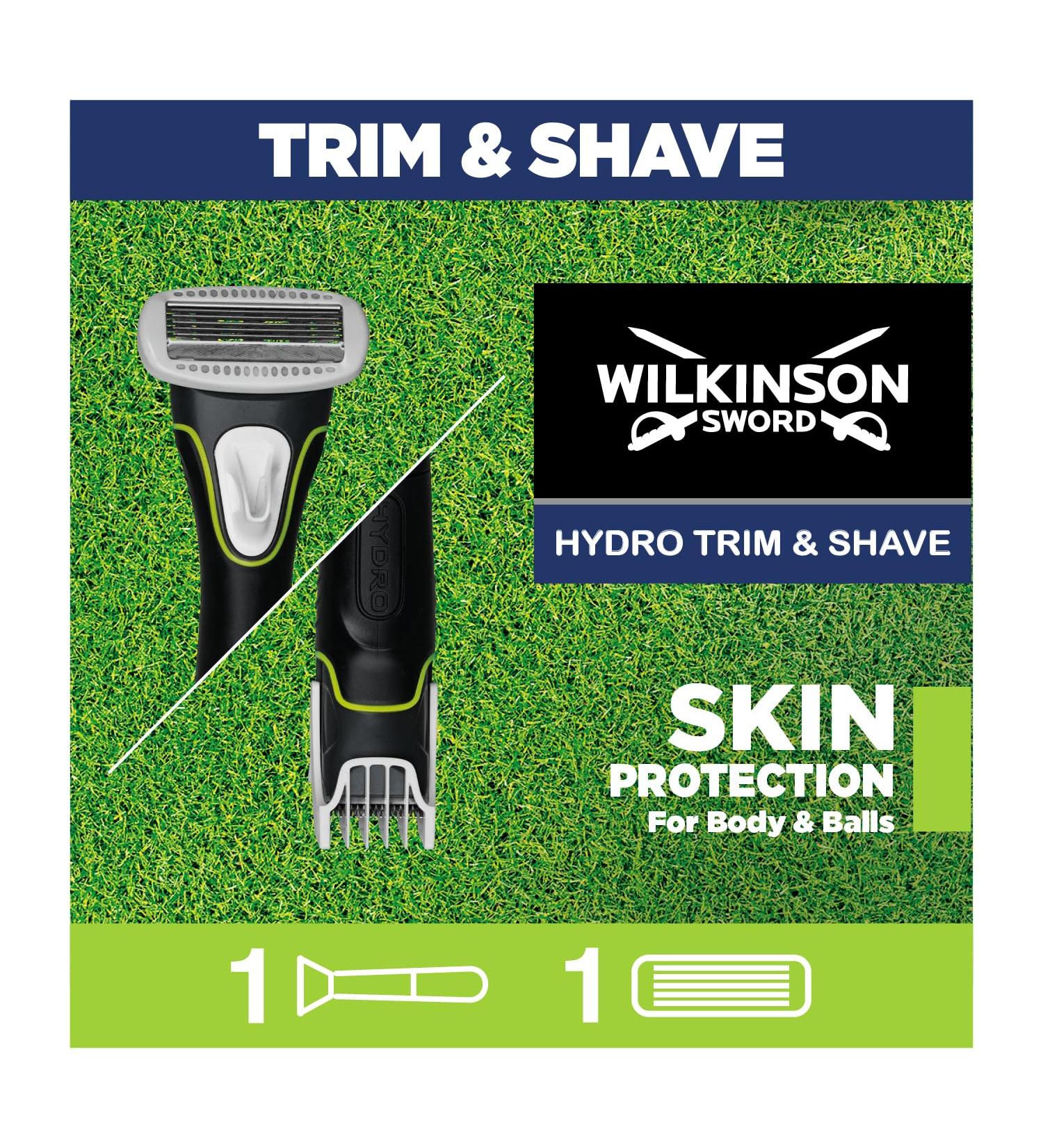 WILKINSON SWORD Hydro Trim & Shave Razor + Trimmer with Skin Protection for Men | Includes Razor Handle & 1 Blade Refill - Buy Online on GoSupps.com