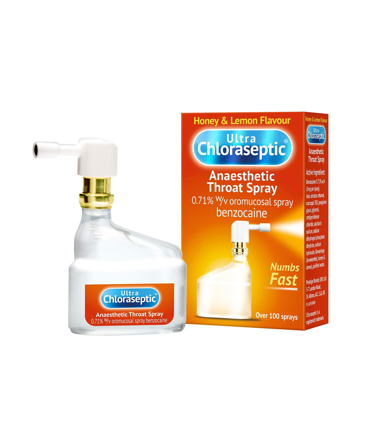 Ultra Chloraseptic Throat Spray 15ml Honey & Lemon - Fast Relief for Sore Throat - Buy Online on GoSupps.com