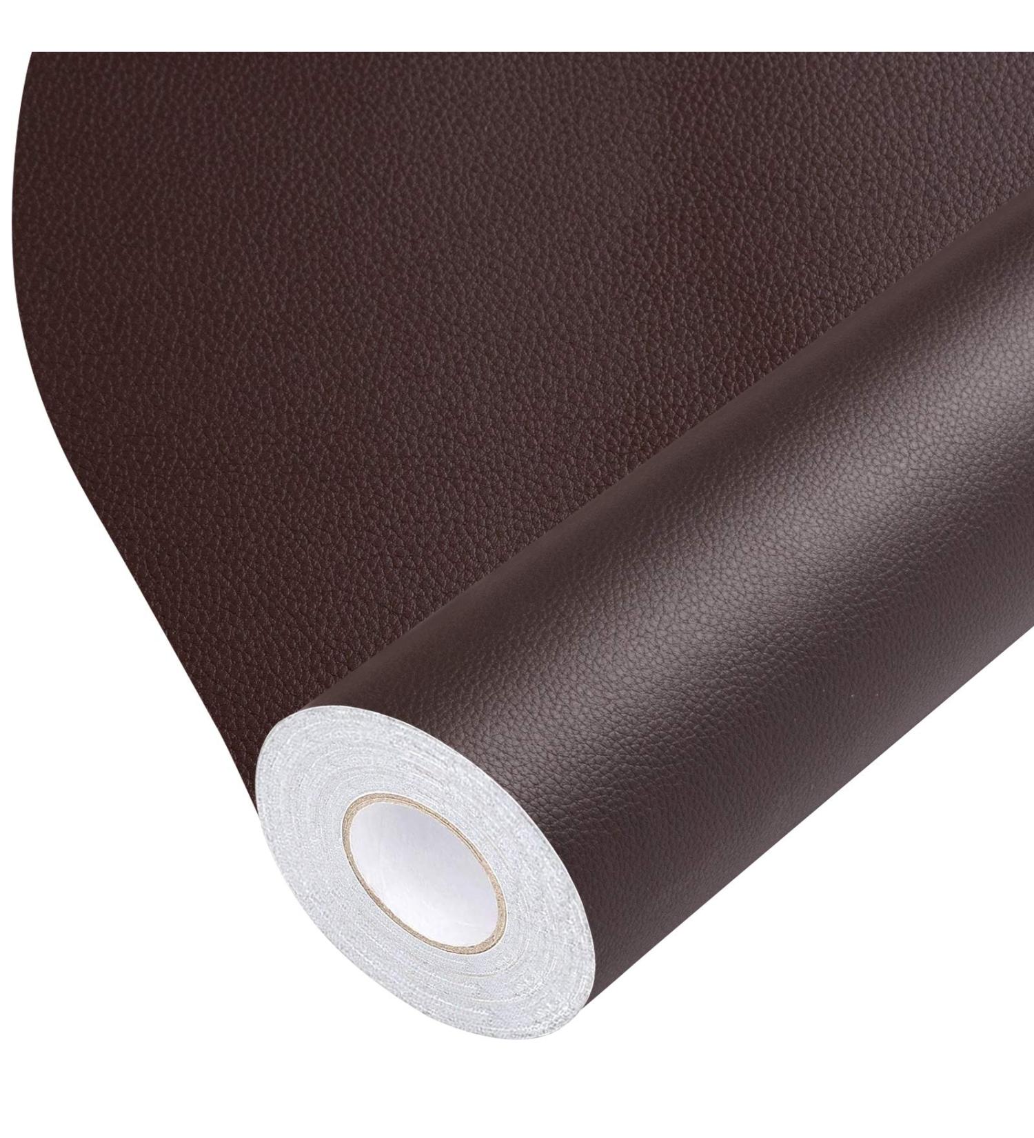 Dark Brown Leather Repair Tape Self-Adhesive Patch - Advanced PU Vinyl Kit for Furniture, Sofas, Car Seats - 17X79 inch - Buy Online on GoSupps.com