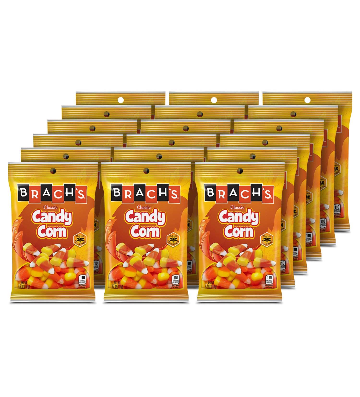Brach's Classic Candy Corn Halloween Trick or Treat Packs - 4.2 oz (Pack of 18) - Buy Online on GoSupps.com