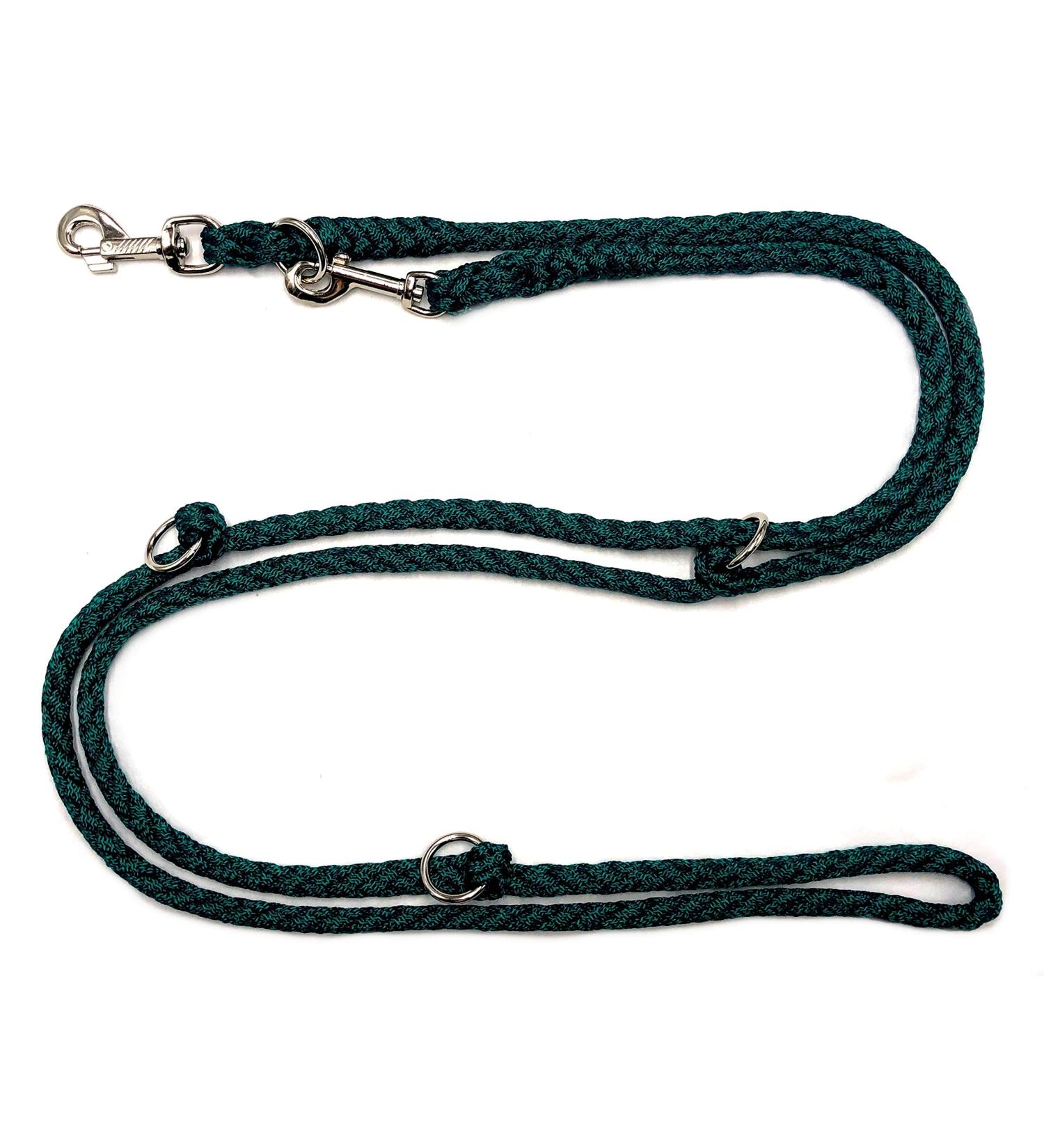 Dog leash double leash training leash for medium dogs up to 45 kg over 39 colors very stable (2.80 m fir) 2.80 m fir