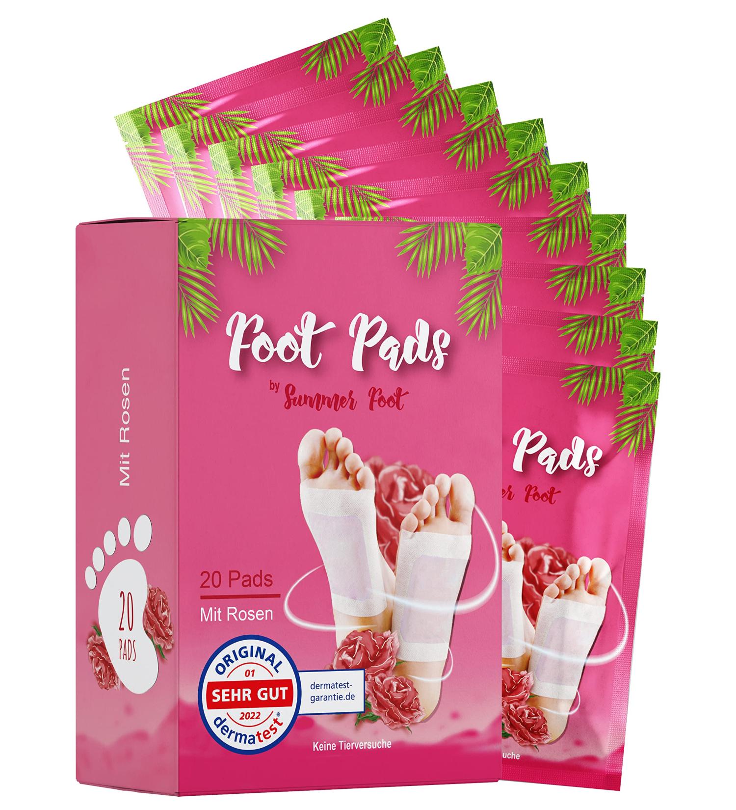 Summer Foot 20-Pack Premium Rose Oil Adhesive Pads | Bamboo Foot Plasters for Wellness - Buy Online on GoSupps.com