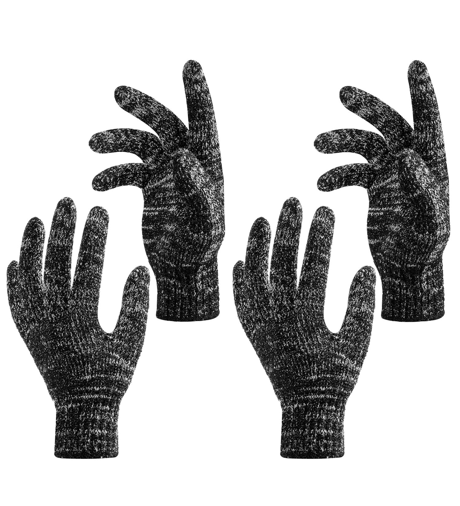 Bamboo Charcoal Exfoliating Bath Scrub Gloves - 4 Pack with Hanging Loops for Men and Women - Buy Online on GoSupps.com