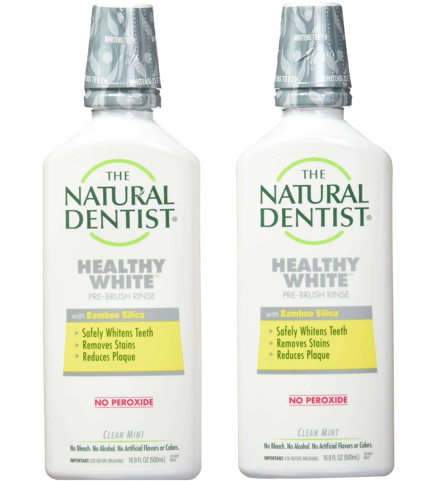 The Natural Dentist Whitening Antigingivitis Rinse Clean Mint 16.9 Fl Oz (Pack of 2)