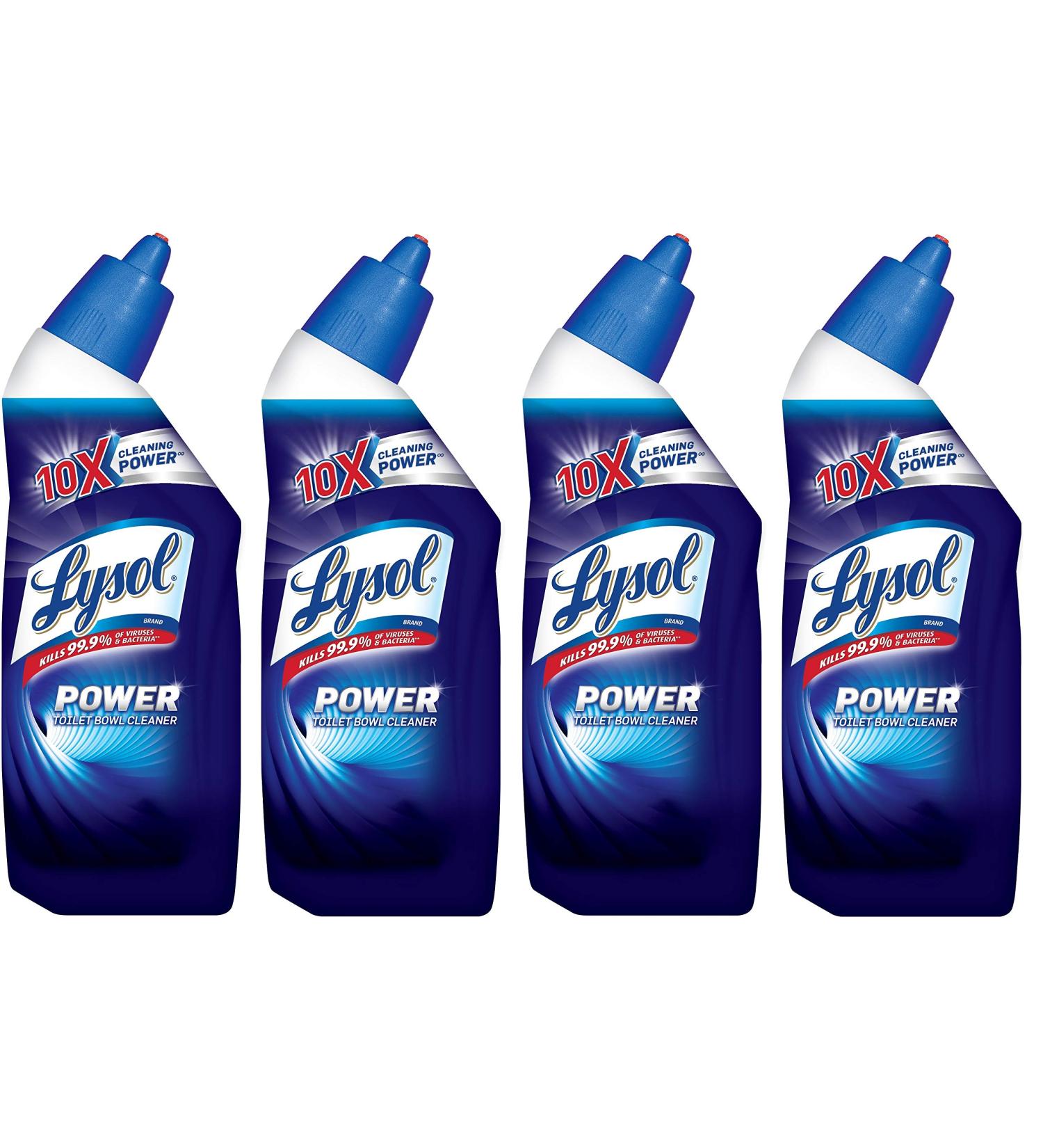 Lysol Power Toilet Bowl Cleaner 10X Cleaning Power 8 oz - Pack of 4 - Buy Online on GoSupps.com
