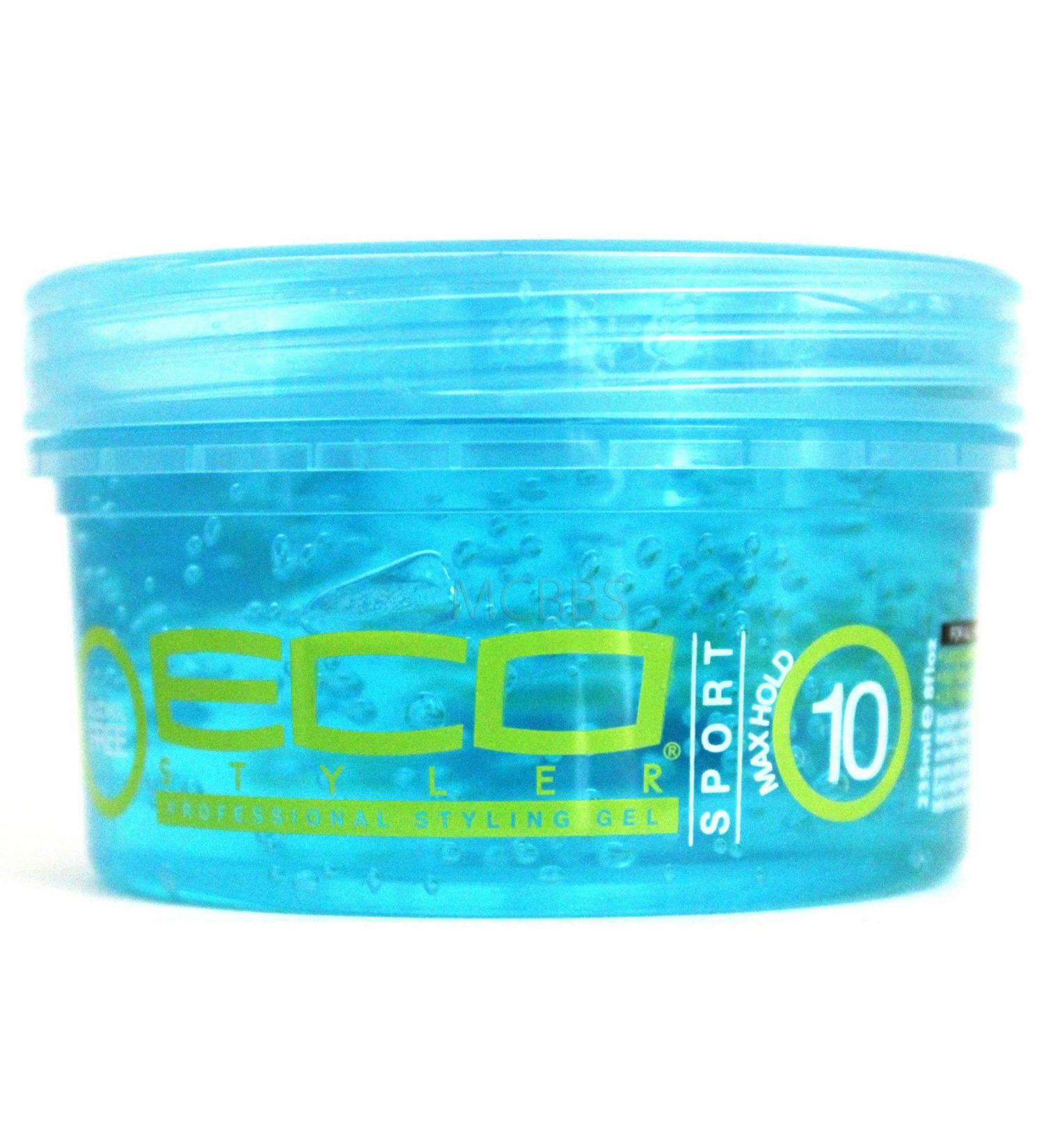 Eco Style Sport Styling Gel - Nourishes Hair and Adds Shine - Helps Maintain Healthy Hair - Delivers Maximum Hold -and Long Lasting Wear - Ideal for Active Lifestyles - Alcohol Free Formula - 8 oz