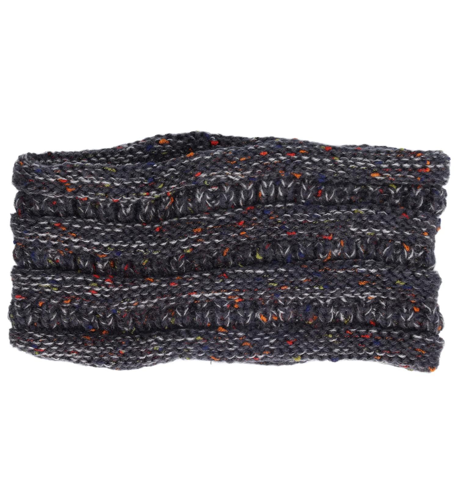 Gigicial Womens Winter Headbands Women Ear Warmer Knit Headband Winter Warm Comfortable Breathable for Shopping Camping Running (Black floral thread) - Buy Online on GoSupps.com