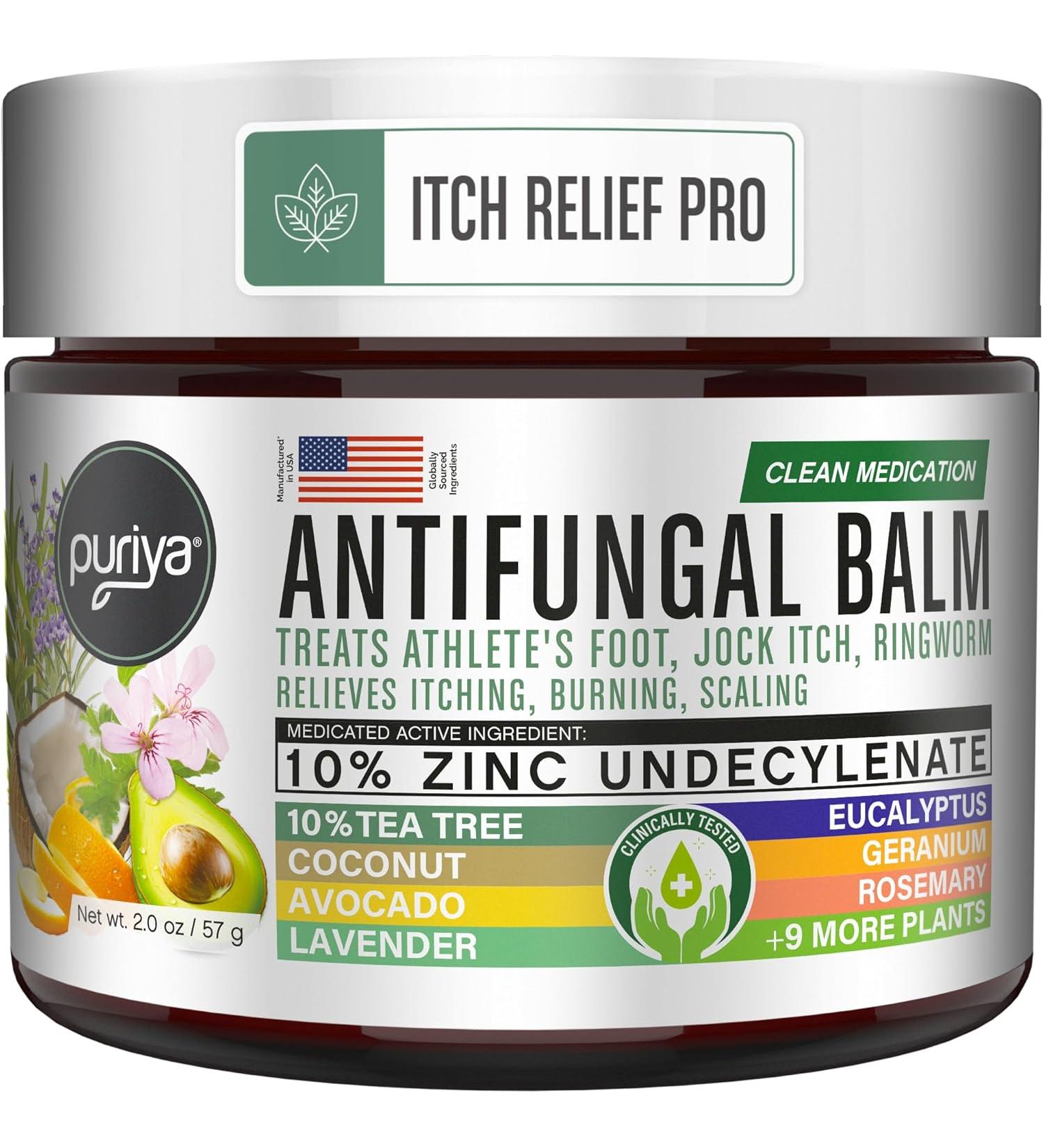 Puriya Tea Tree Oil Antifungal Cream - Athletes Foot & Jock Itch Treatment - Ringworm Relief - Hydrating Anti-Fungal Cream - Buy Online on GoSupps.com